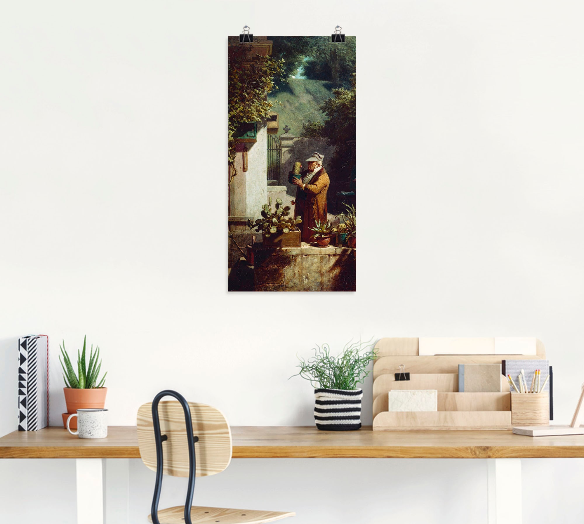 Artland Wandbild »Der Kaktusfreund. Vor 1858«, Mann, (1 St.), als Leinwandbild, Poster in verschied. Größen