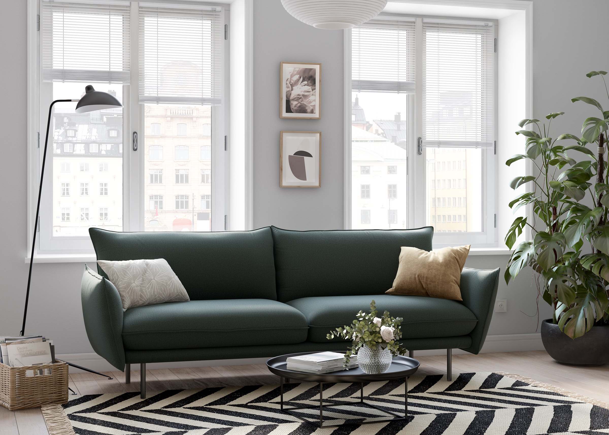 OTTO home 3-Sitzer »Stine« Besonderes Design durch Kissenoptik und Keder, by Morten Georgsen