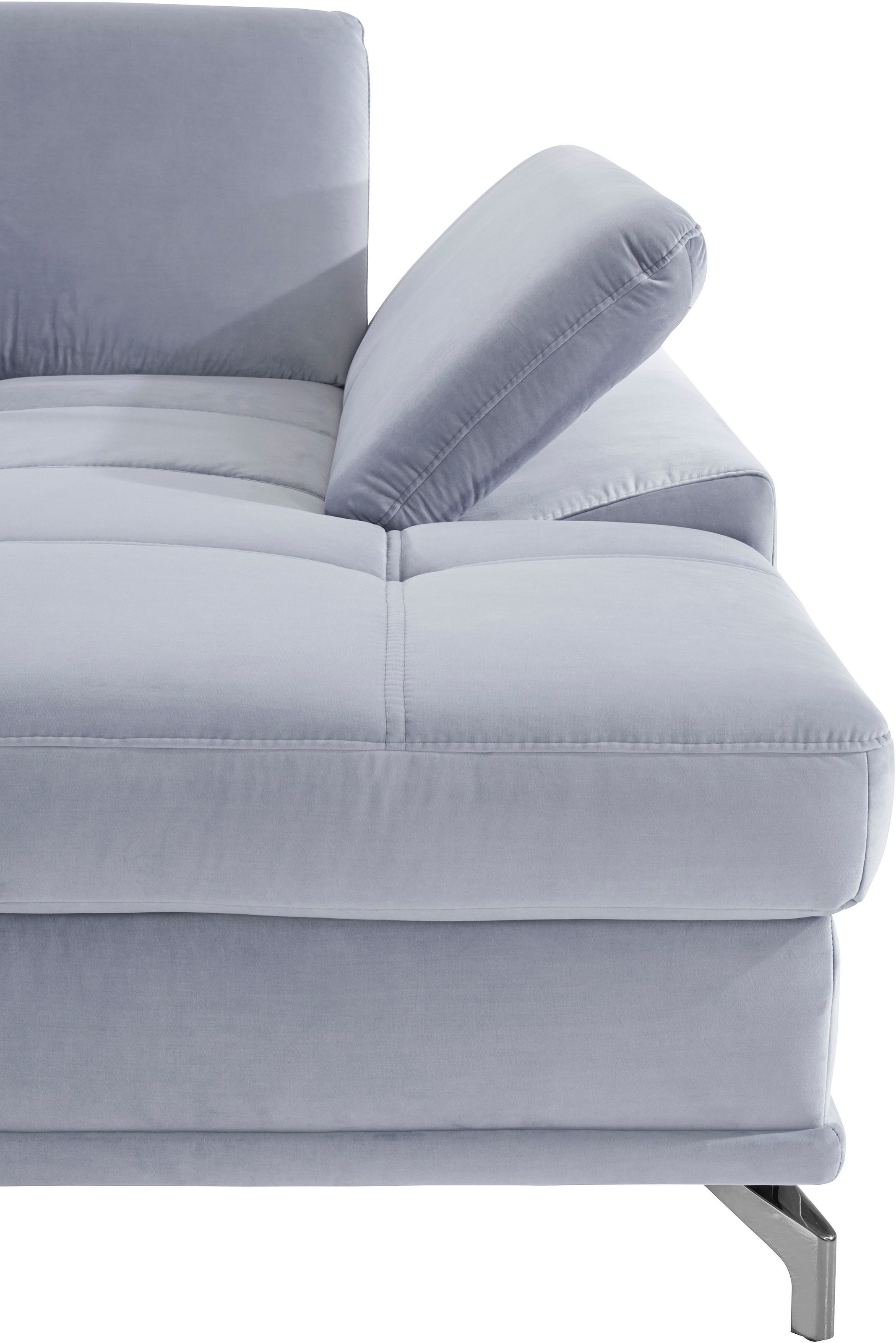Places of Style Ecksofa Costello, mit Sitztiefenverstellung und Armlehnfunktion, incl. 3 Nierenkissen