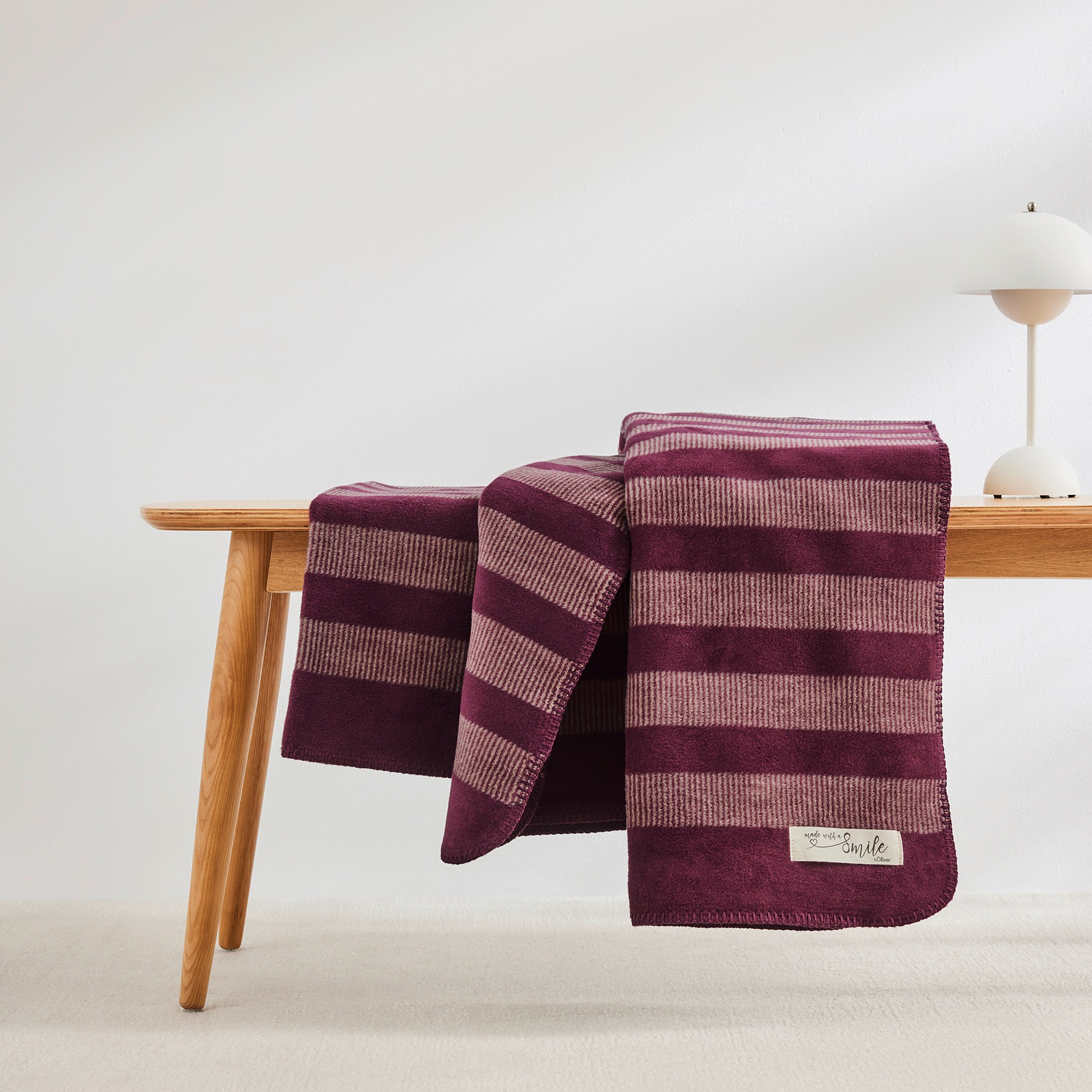 IBENA Wohndecke "Wohndecke s.Oliver" in zeitlosem Streifen-Look günstig online kaufen