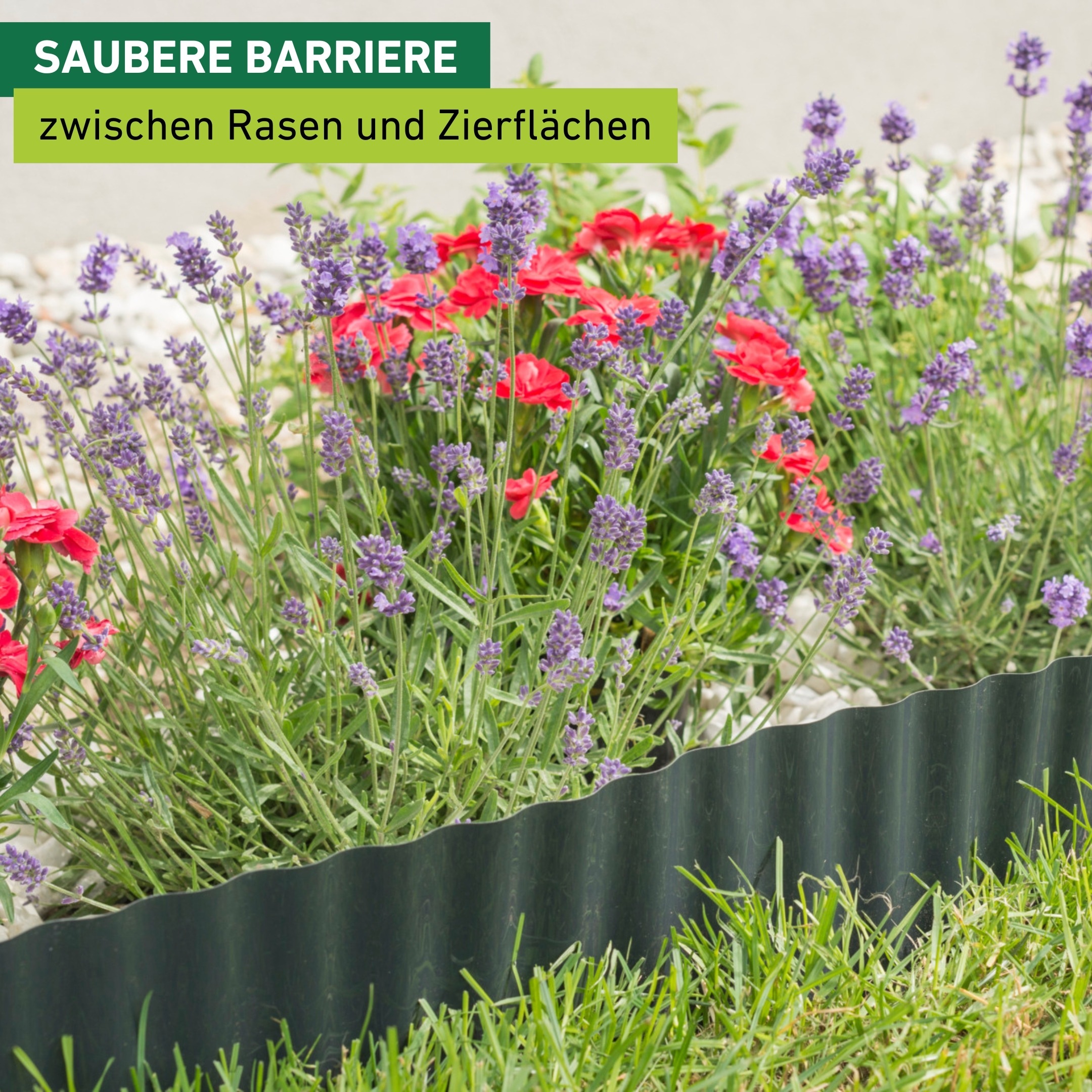 Windhager Rasenkante »zur Einfassung von Rasenflächen, anthrazit« langlebige Beeteinfassung, erhältlich in 15 x 9 m oder 20 x 9 m