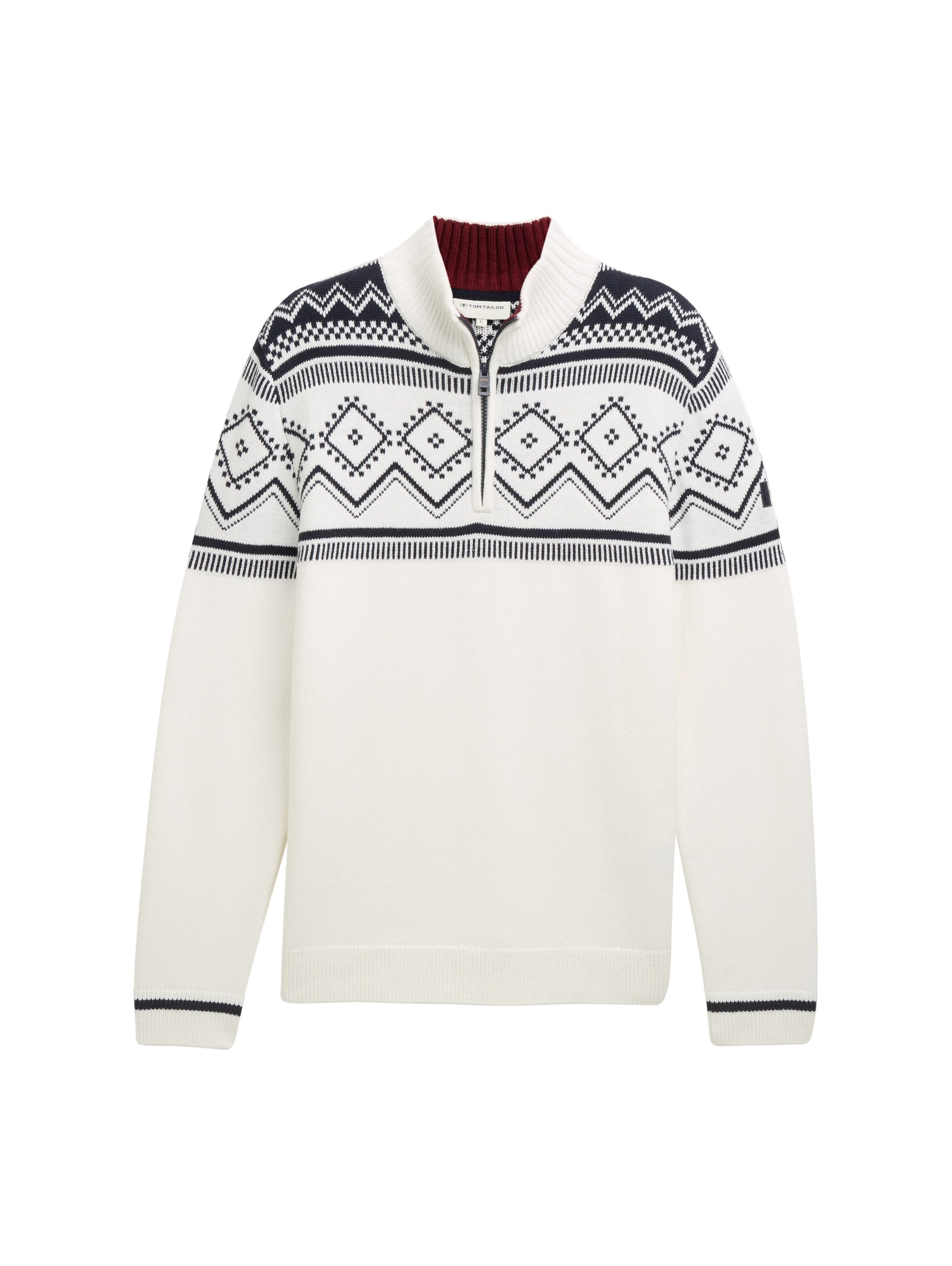 TOM TAILOR Troyer, mit Fair Isle Muster