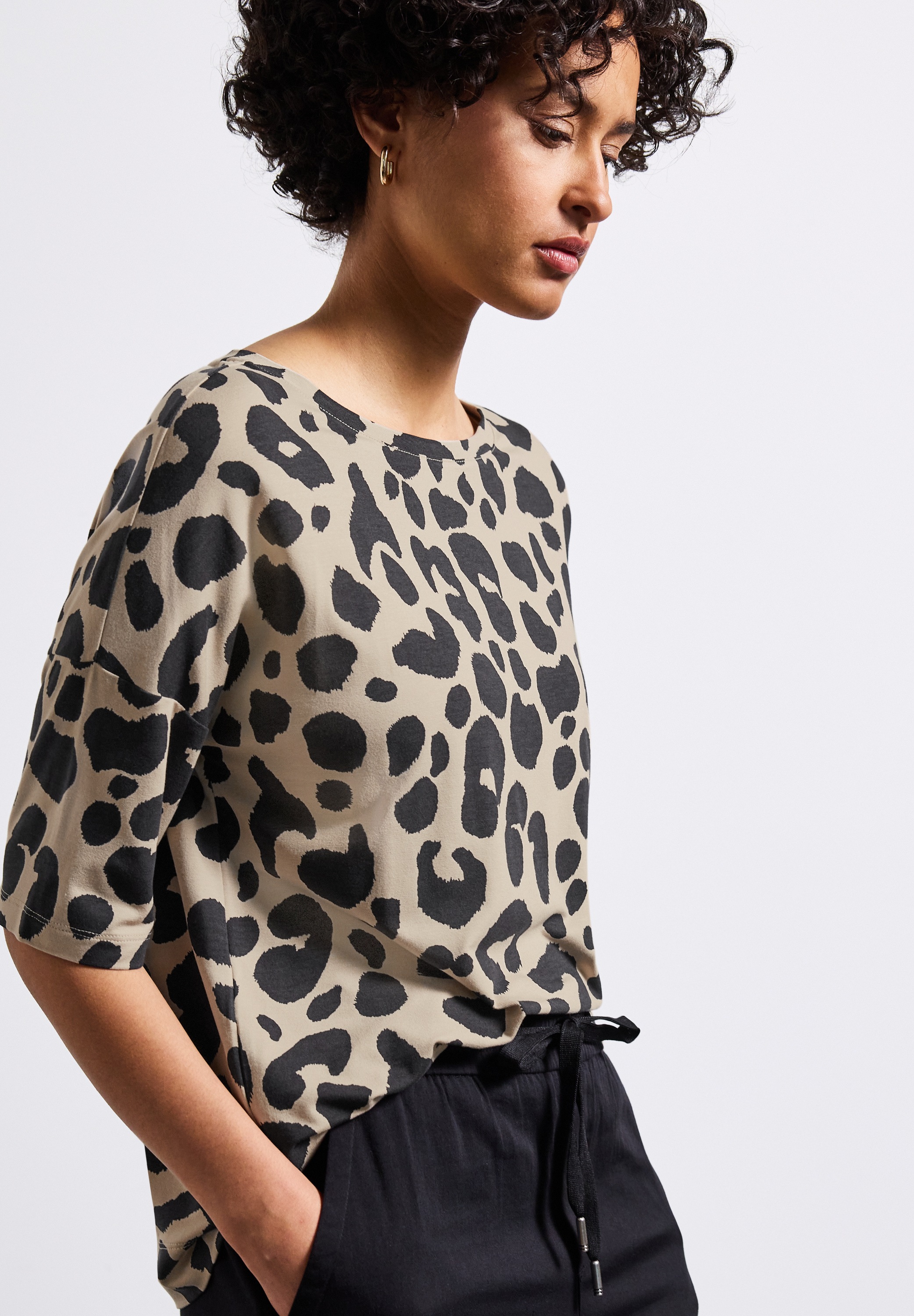 STREET ONE T-Shirt "NEW CRISTA", im Leo-Look günstig online kaufen