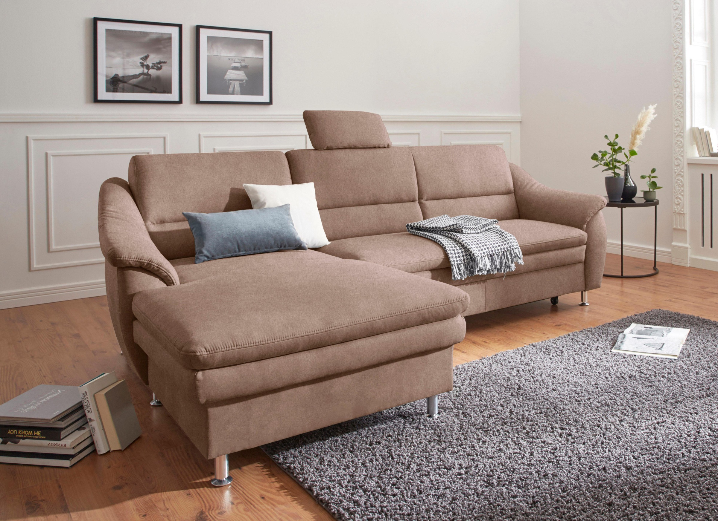 sit&more Ecksofa "Cardoso L-Form" mit Federkern, wahlweise mit Bettfunktion günstig online kaufen