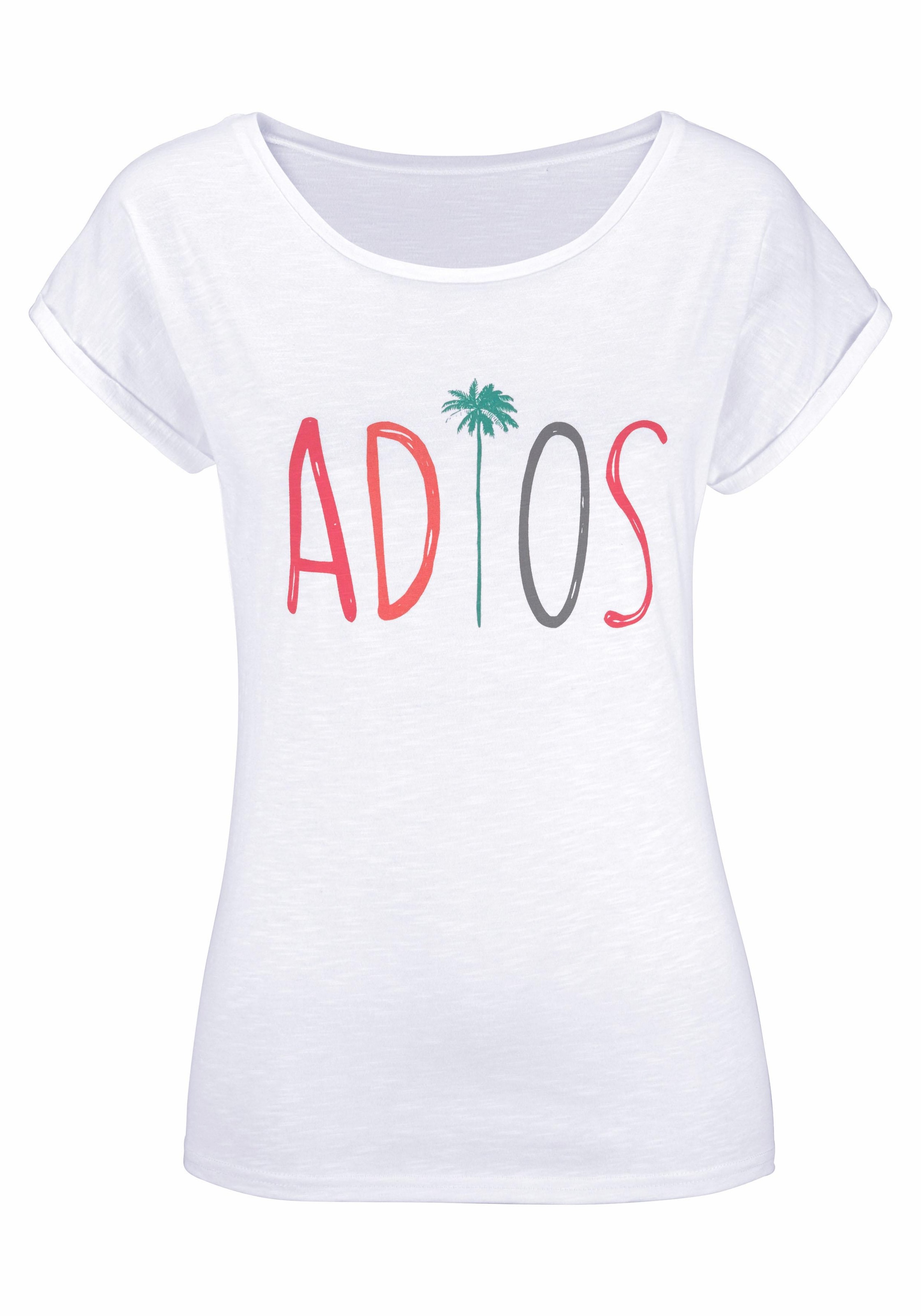 Beachtime T-Shirt mit modischem Sprüche Frontdruck 