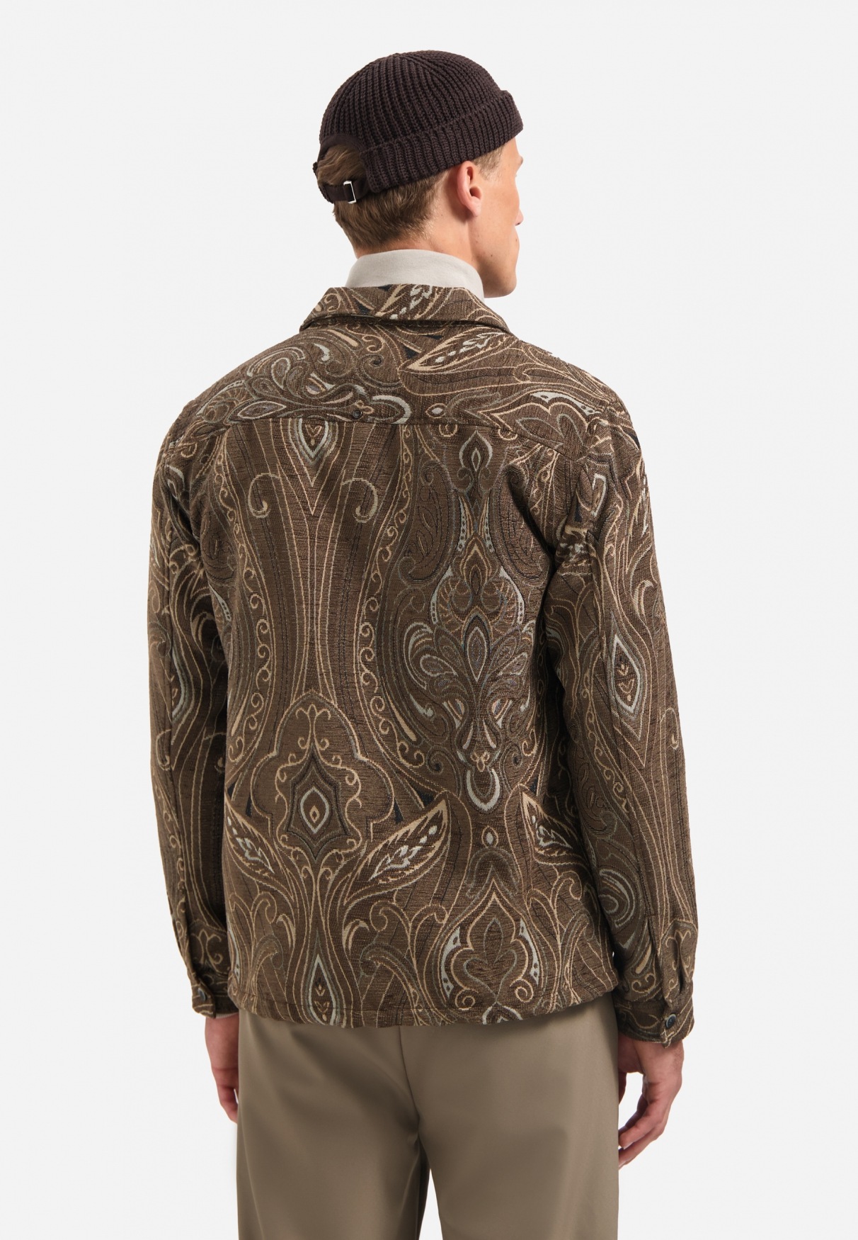 NO EXCESS Langarmhemd "No Excess Jacquard-Overshirt mit Muster" günstig online kaufen