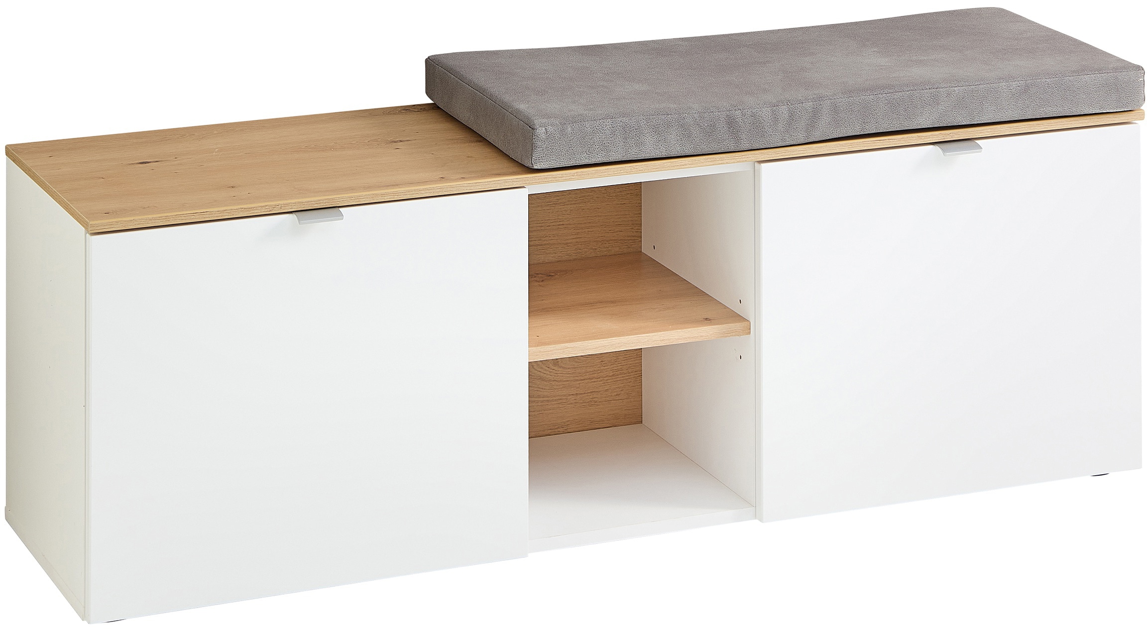 Innostyle Schuhschrank »Bari Schuhbank inkl. Sitzkissen, BxHxT 128x50x38 cm«, (1 St.), 2 türig, 6 Fächer, Softclose, ABS Kantenschutz