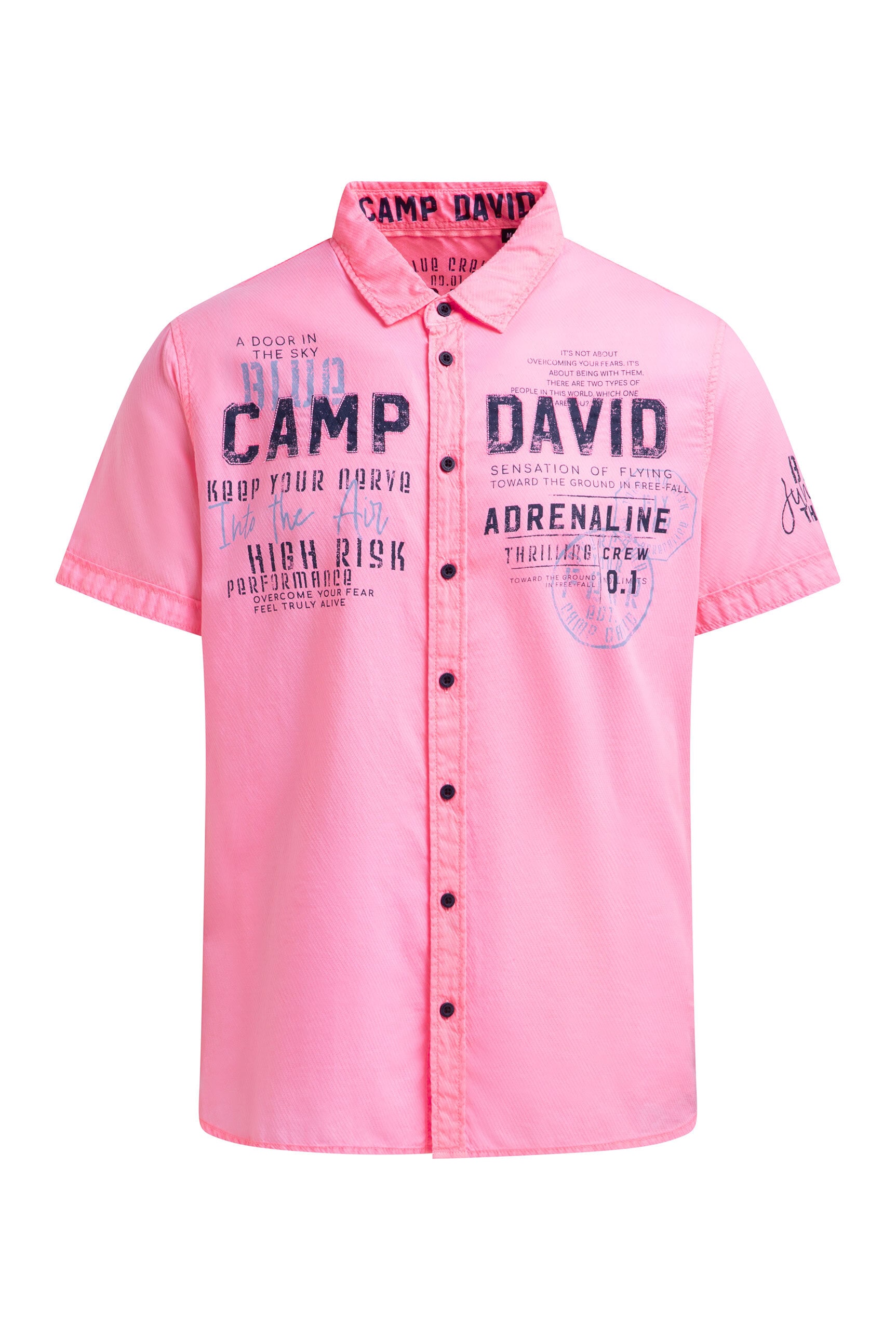CAMP DAVID Kurzarmhemd mit Kentkragen
