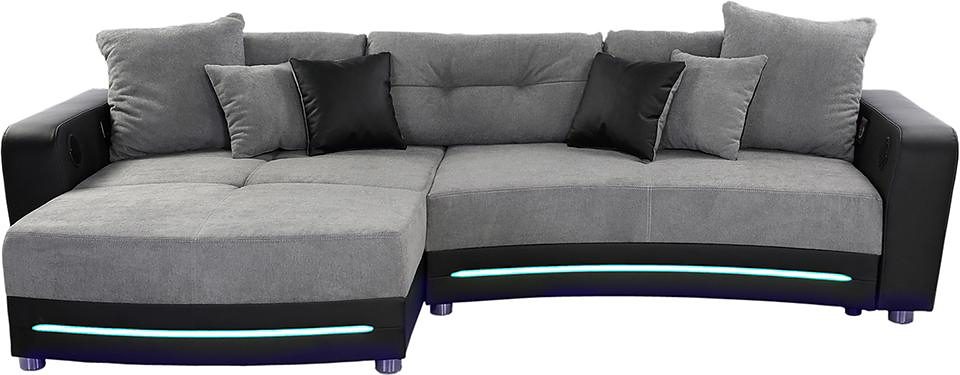 Thumbnail - Jockenhöfer Gruppe Ecksofa "Laredo L-Form" inklusive RGB-LED-Beleuchtung und Bluetooth-Soundsystem