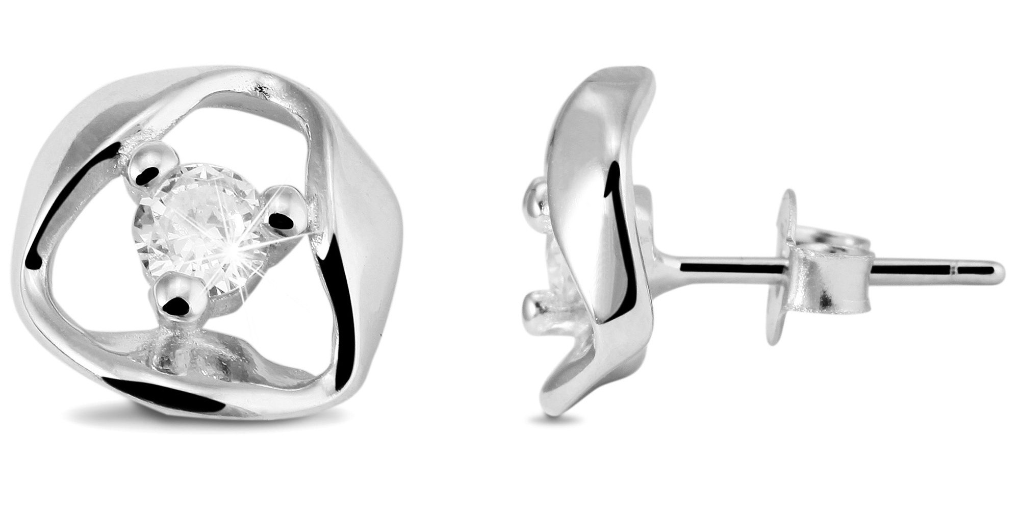 Adelia´s Paar Ohrhänger "Damen Ohrringe – Ohrstecker aus 925 Silber mit Zir günstig online kaufen