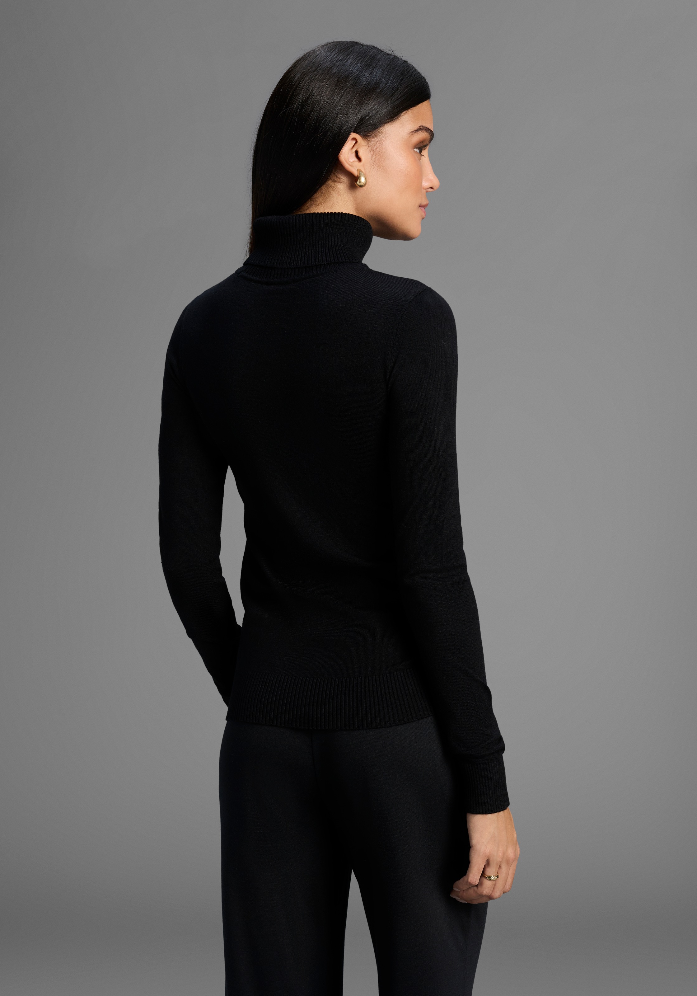 Bruno Banani Stehkragenpullover, in grafischem Strickmuster - NEUE KOLLEKTION