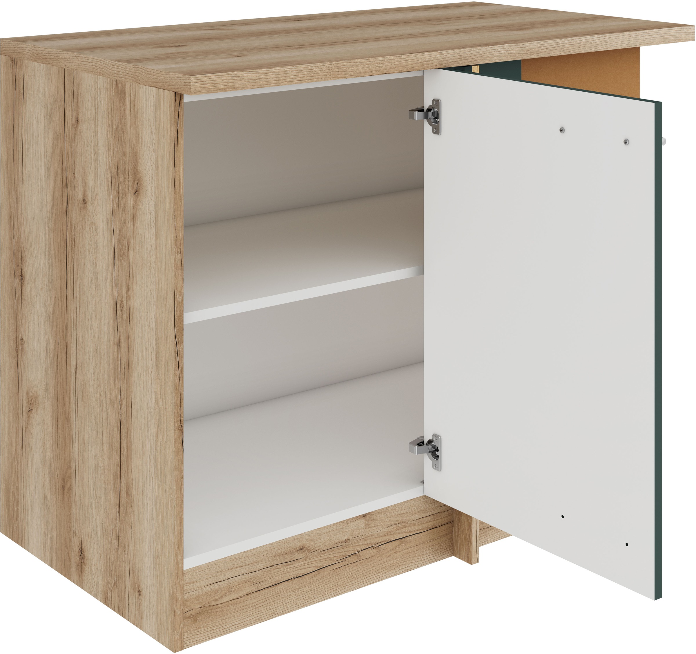OPTIFIT Eckunterschrank »Bella«, Breite 100 cm, Türanschlag wechselbar