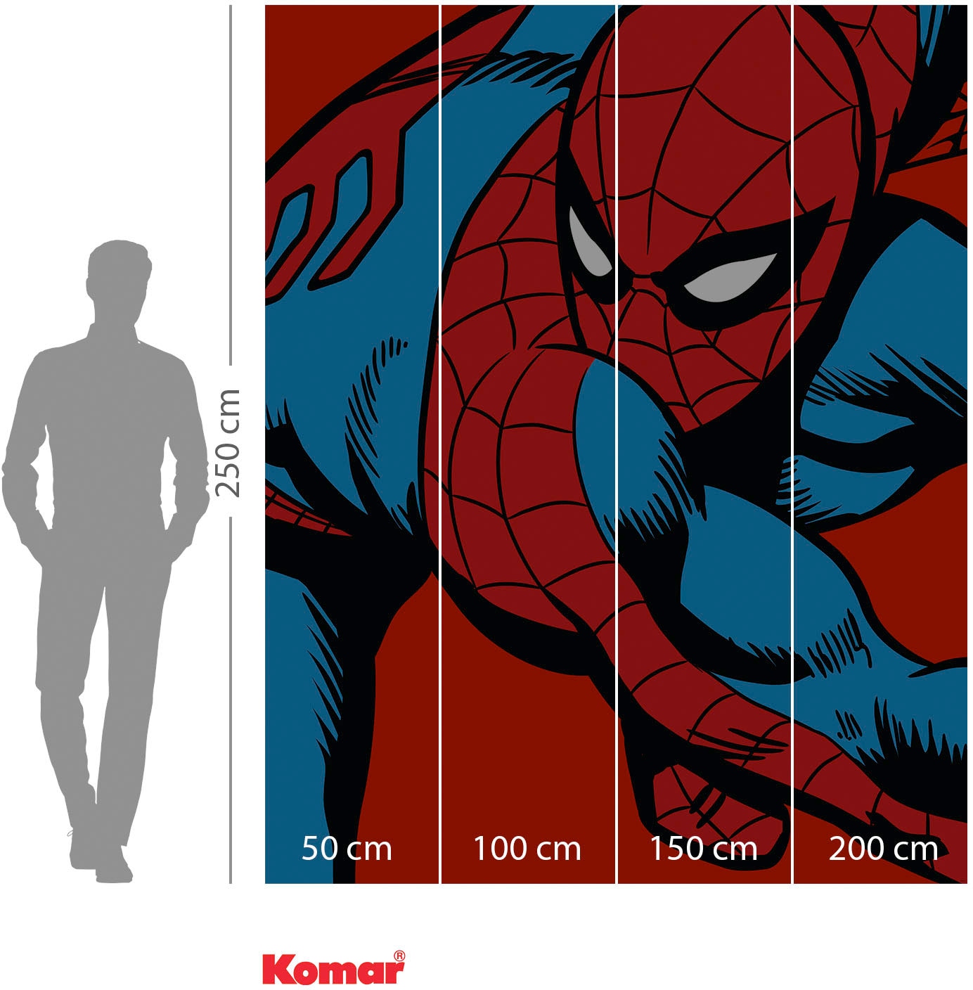 Komar Vliestapete »Marvel PowerUp Spider-Man Watchout«, 200x250 cm (Breite x Höhe)