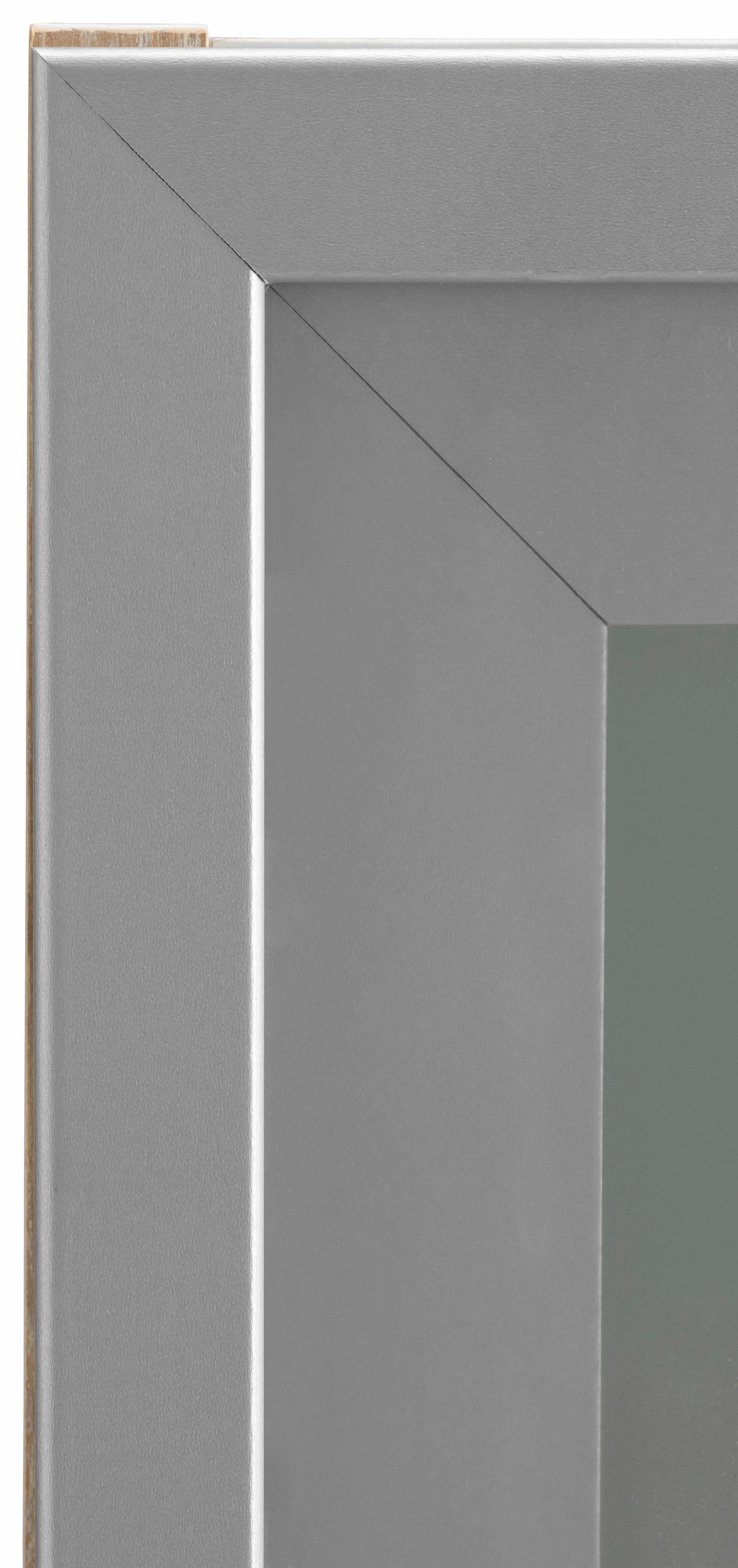 OPTIFIT Glashängeschrank mit Glasrahmentür in Alu-Optik, Breite 50 cm