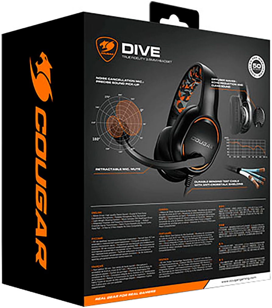 Cougar Gaming-Headset »DIVE«, Freisprechfunktion-Mikrofon abnehmbar