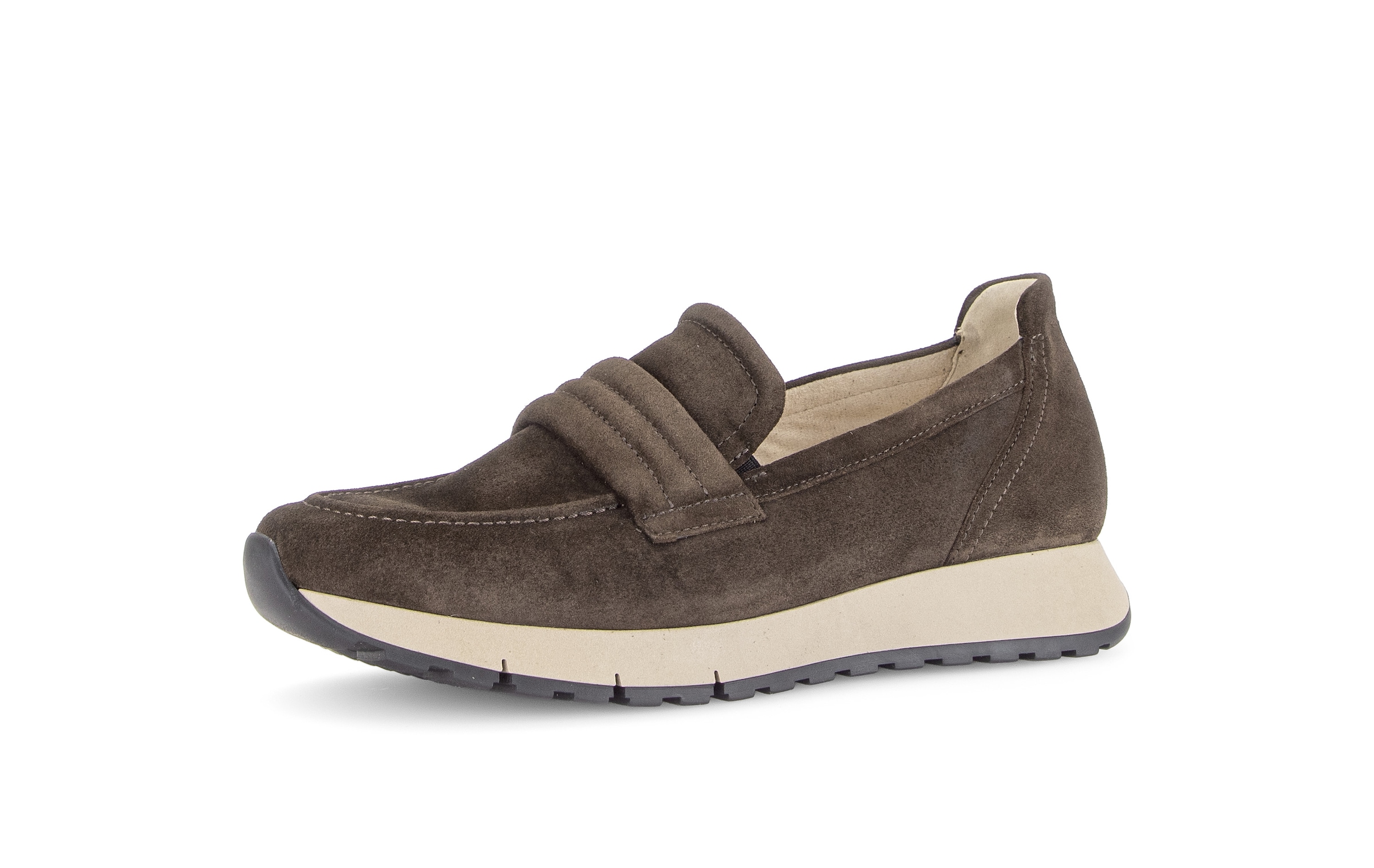Gabor Slip-On Sneaker Keilabsatz, Slipper mit modischem Zierriegel, G-Weite (=weit)