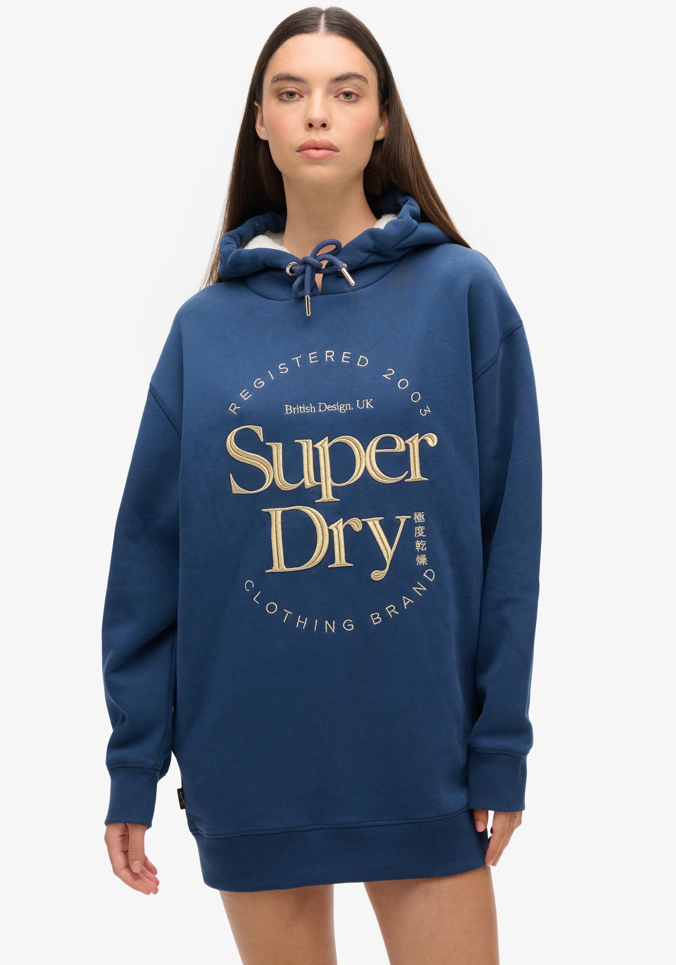 Superdry Jerseykleid "LUXE METALLIC LOGO HOOD DRESS"