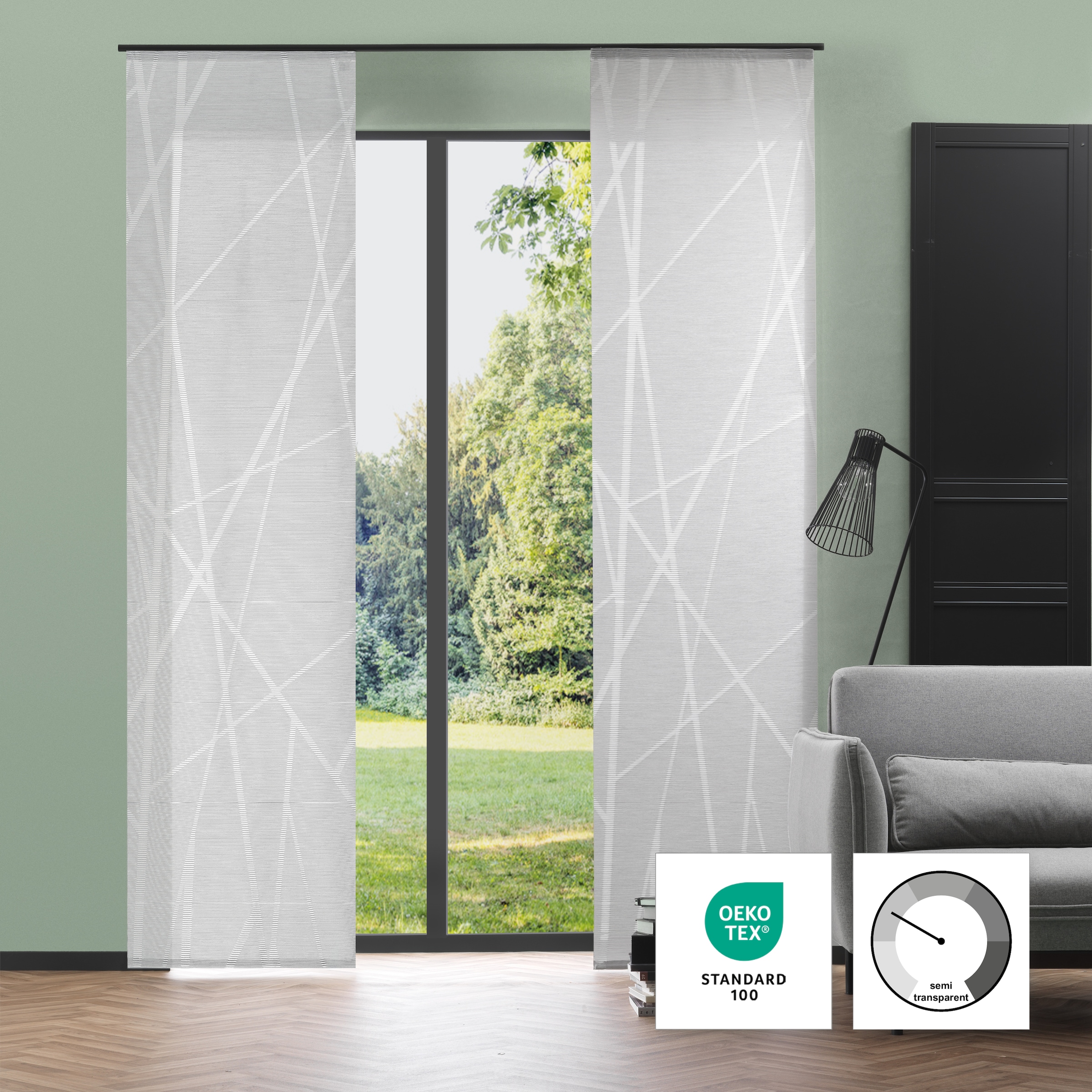 Neutex for you Schiebegardine "BEAM" Paneelwagen 1 Stk. tlg. Abstraktes Mus günstig online kaufen