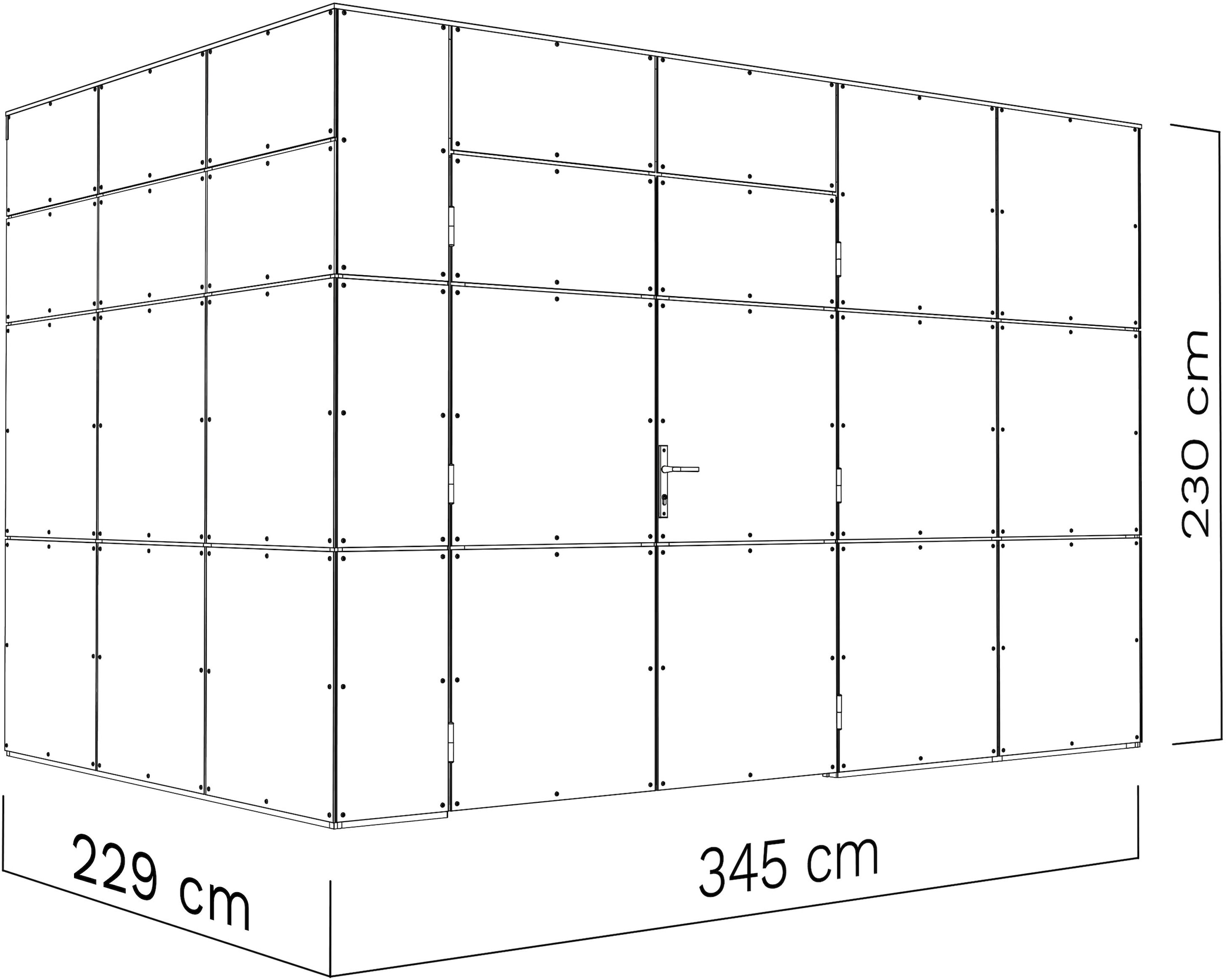 BERTILO Gartenhaus »HPL 2, in verschiedenen Farben«, Fassaden-HPL in Architekturqualität, witterungsbeständig, farbstabil