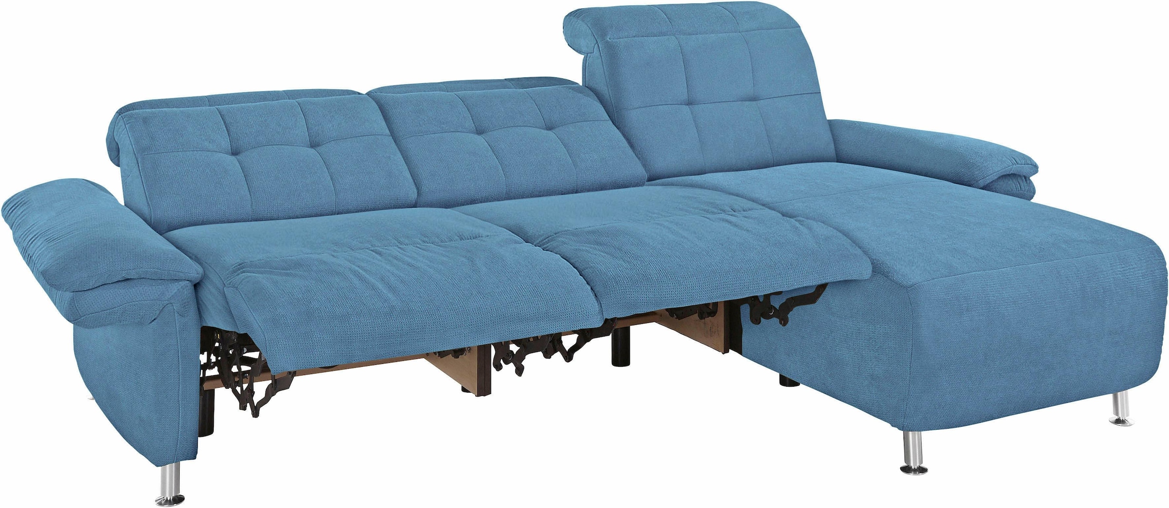 Places of Style Ecksofa »Manhattan L-Form«, 2 Sitze mit elektrischer Relaxfunktion, verstellbare Armlehnen
