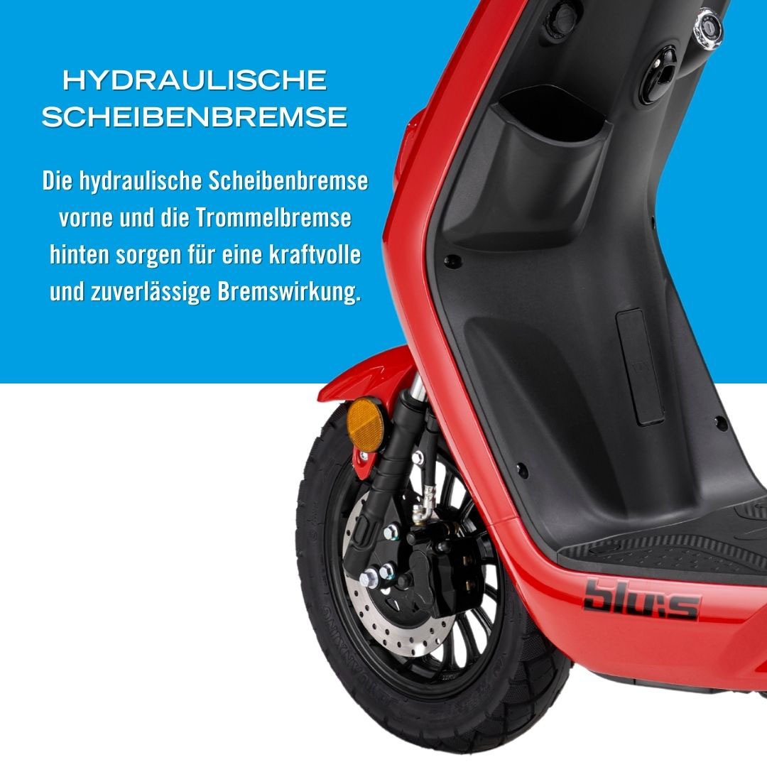 Blu:s E-Mofaroller »XT2000«, bis zu 59 km Reichweite, mit Straßenzul., 2 Sitzplätze, für Erwachsene