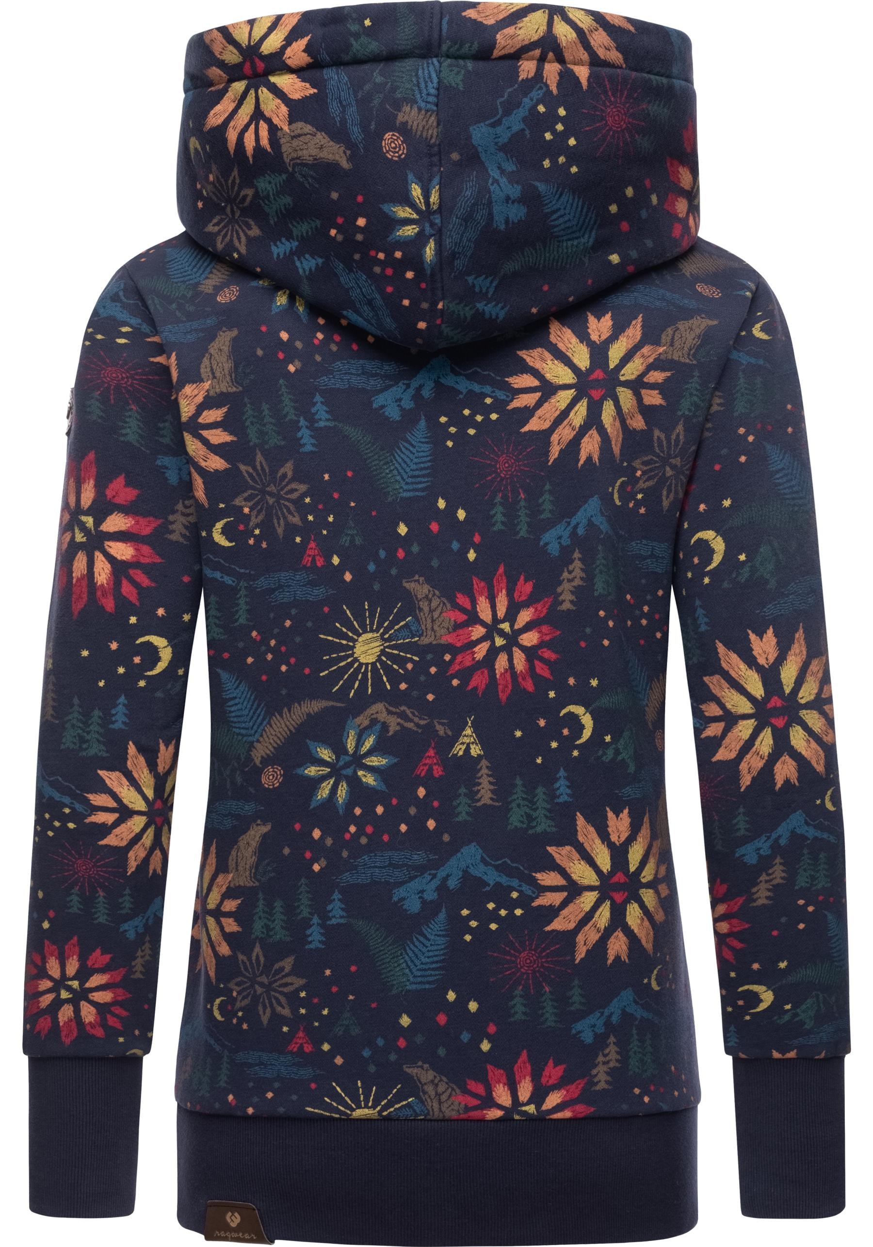 Ragwear Kapuzenpullover »Gripy B Print«, Gemusterter Hoodie mit hohem Kragen