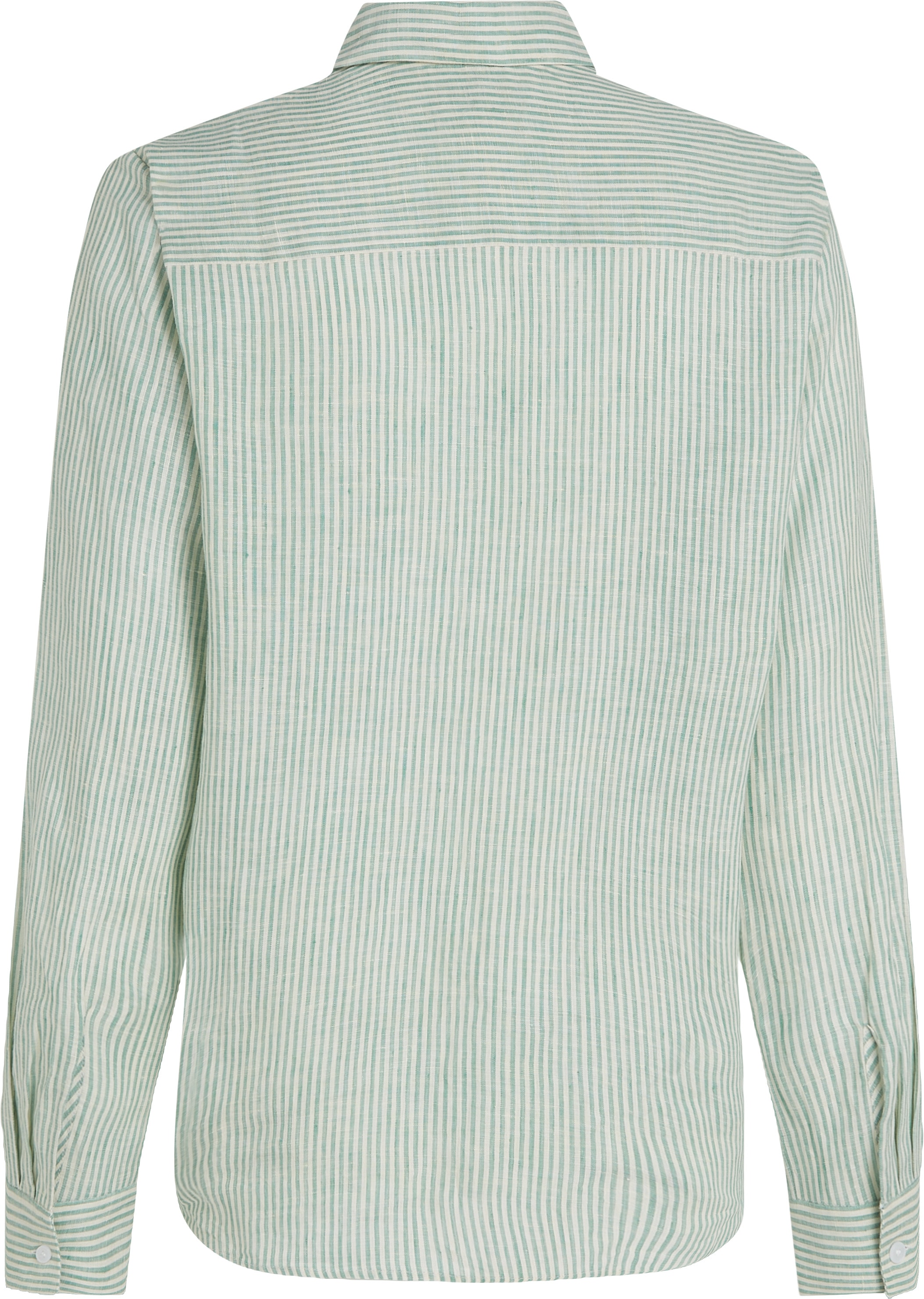 Tommy Hilfiger Hemdbluse »ESS LINEN RELAXED SHIRT«, mit Logostickerei,kühlendes Premium Leinen