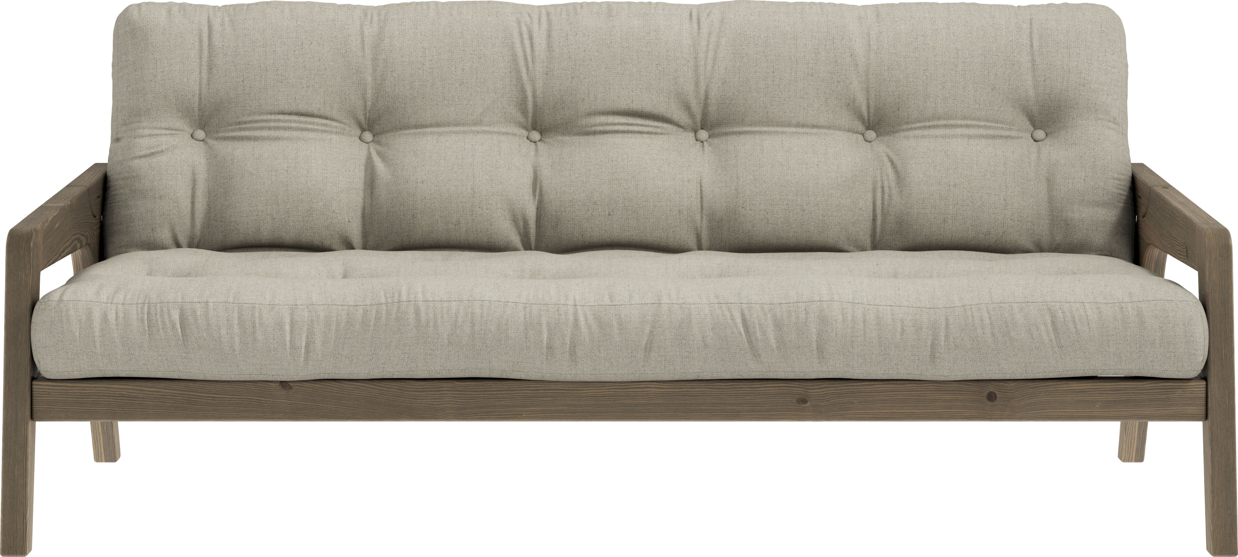 Karup Design Schlafsofa "Grab, inkl. Futonmatratze - aus massivem Kieferholz, 130x190 cm" Mit Holzstruktur, inkl. Futonmatratze, Liegefläche 130x190 cm