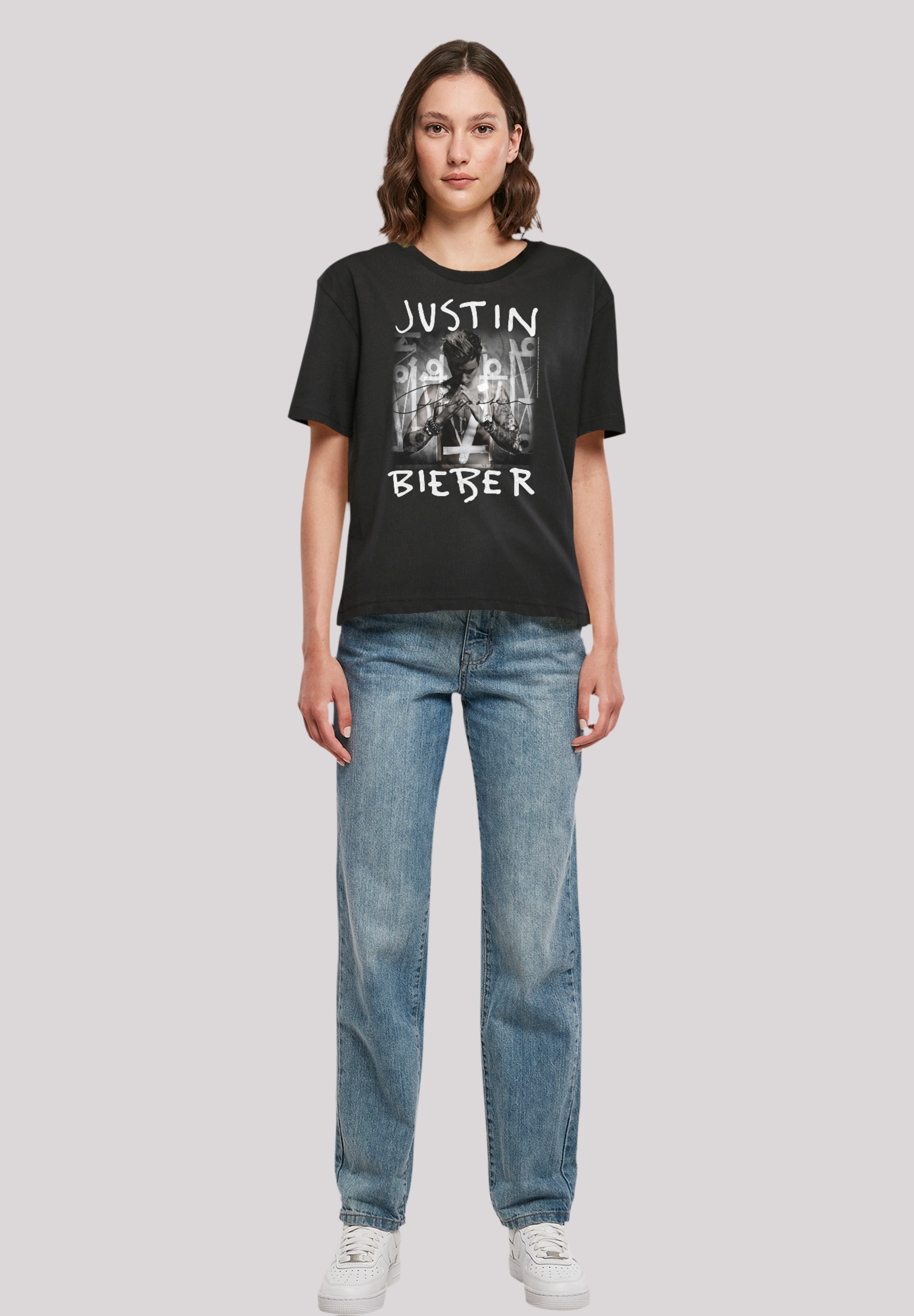 F4NT4STIC T-Shirt »Justin Bieber Purpose Album Cover«, Premium Qualität, Musik, By Rock Off