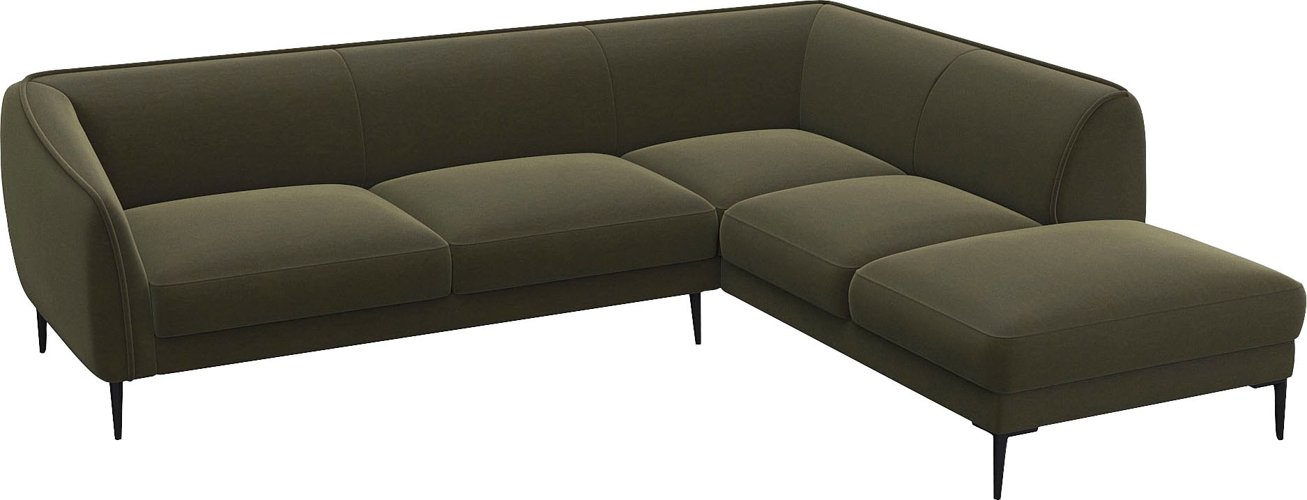 FLEXLUX Ecksofa »Belle Designsofa, L-Form, B/T 268/209 cm«, Skandinavisches Design, In hochwertiger Verarbeitung