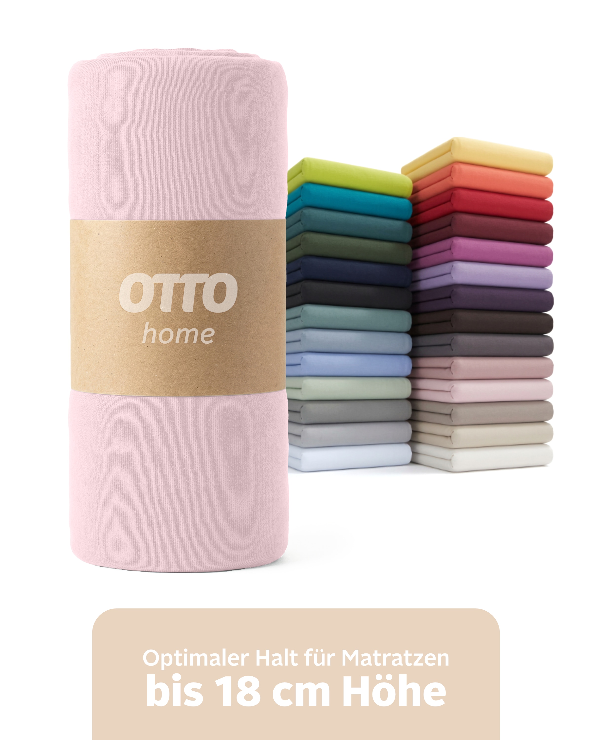 OTTO home "PHYSALIS in BASIC und PREMIUM Qualität, 100% Baumwolle" für Matratzen bis 18 cm Höhe, Bettlaken, Spannbetttuch, pflegeleicht