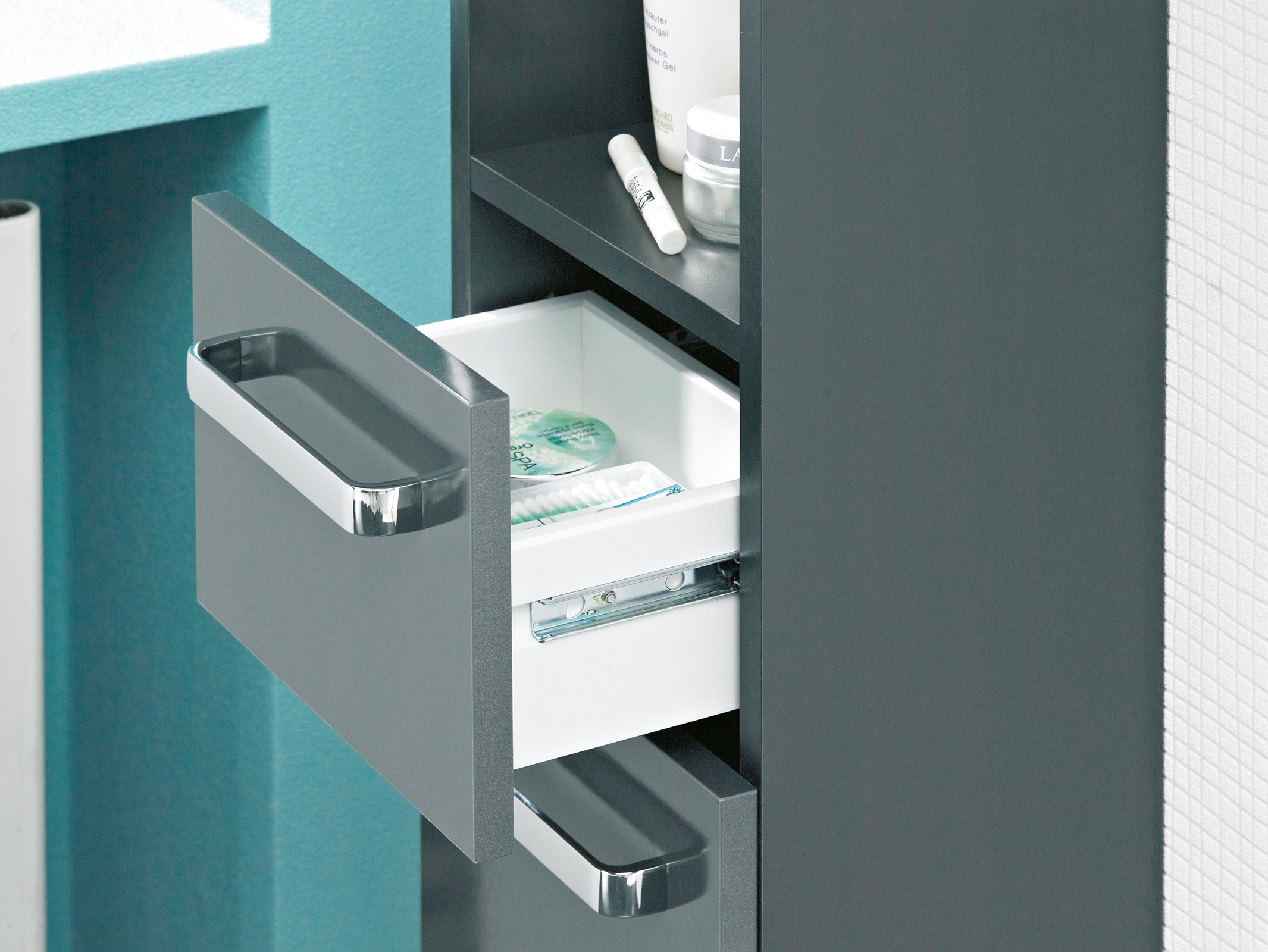 Saphir Badmöbel-Set »Quickset 311 5-teilig, Waschbeckenunterschrank und LED-Spiegelschrank«, (Set, 5 St.), inkl. Türdämpfer, Badezimmer-Set ohne Waschbecken, Badezimmer Schrank