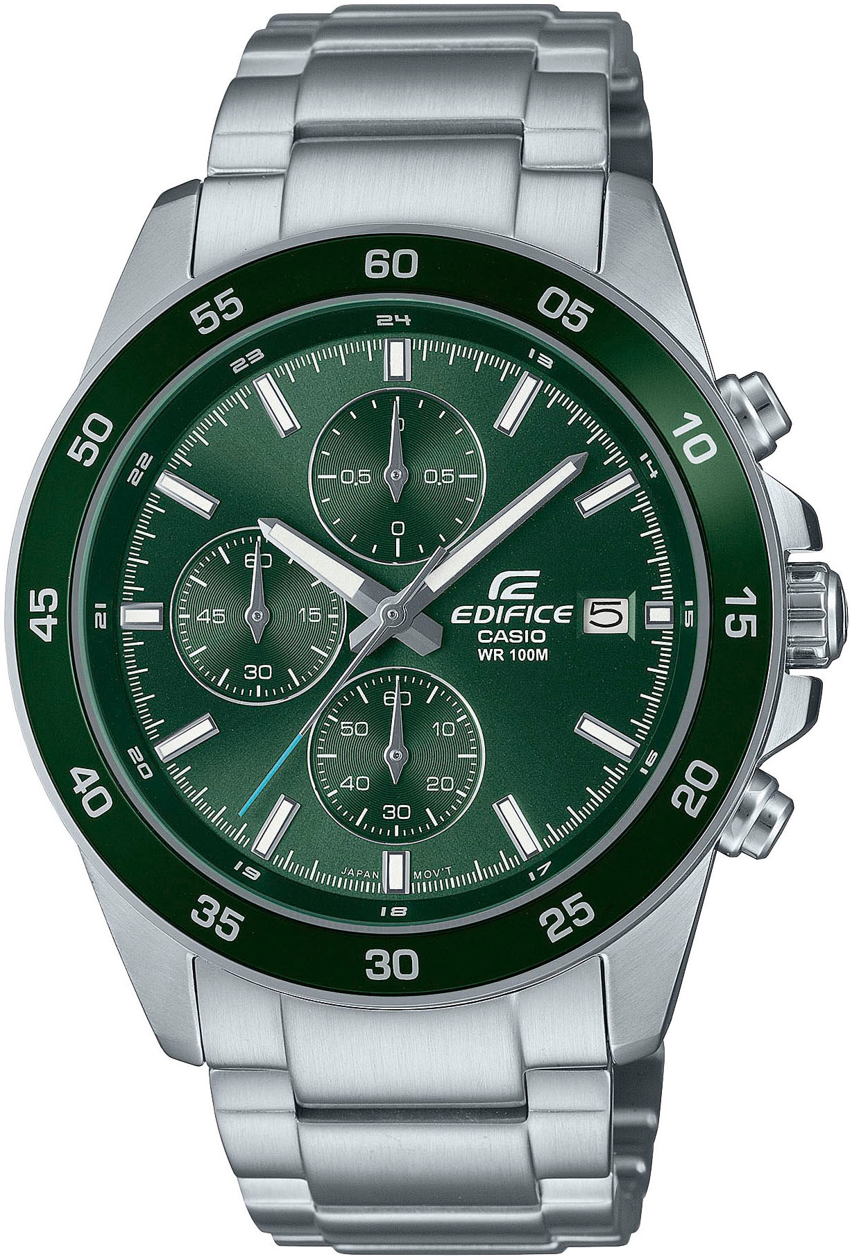 CASIO EDIFICE Chronograph, Quarzuhr,Armbanduhr,Herrenuhr, bis 10 bar wasserdicht, Edeltahlarmband