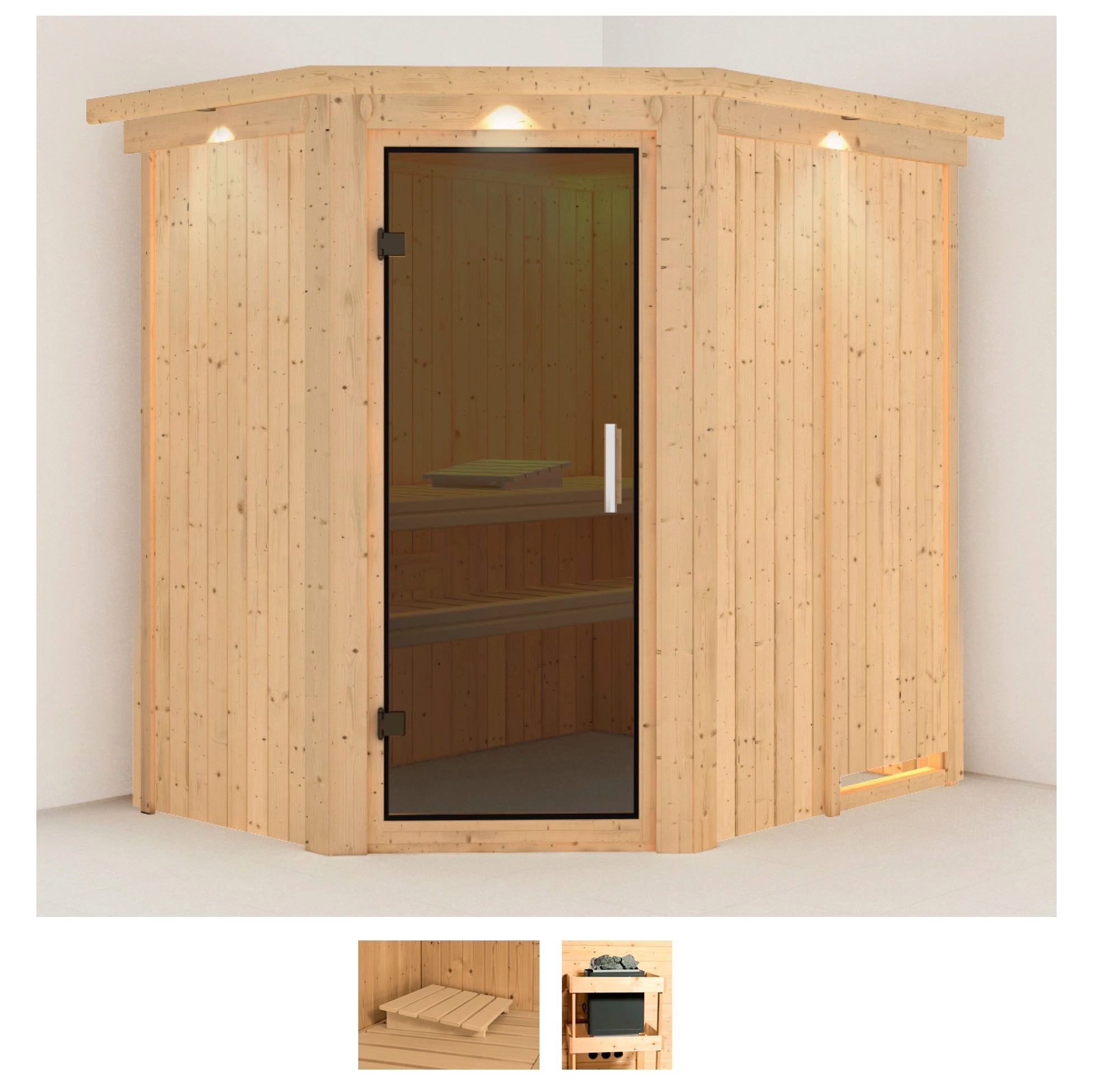 Karibu Sauna "Swantje" Set, ohne Ofen