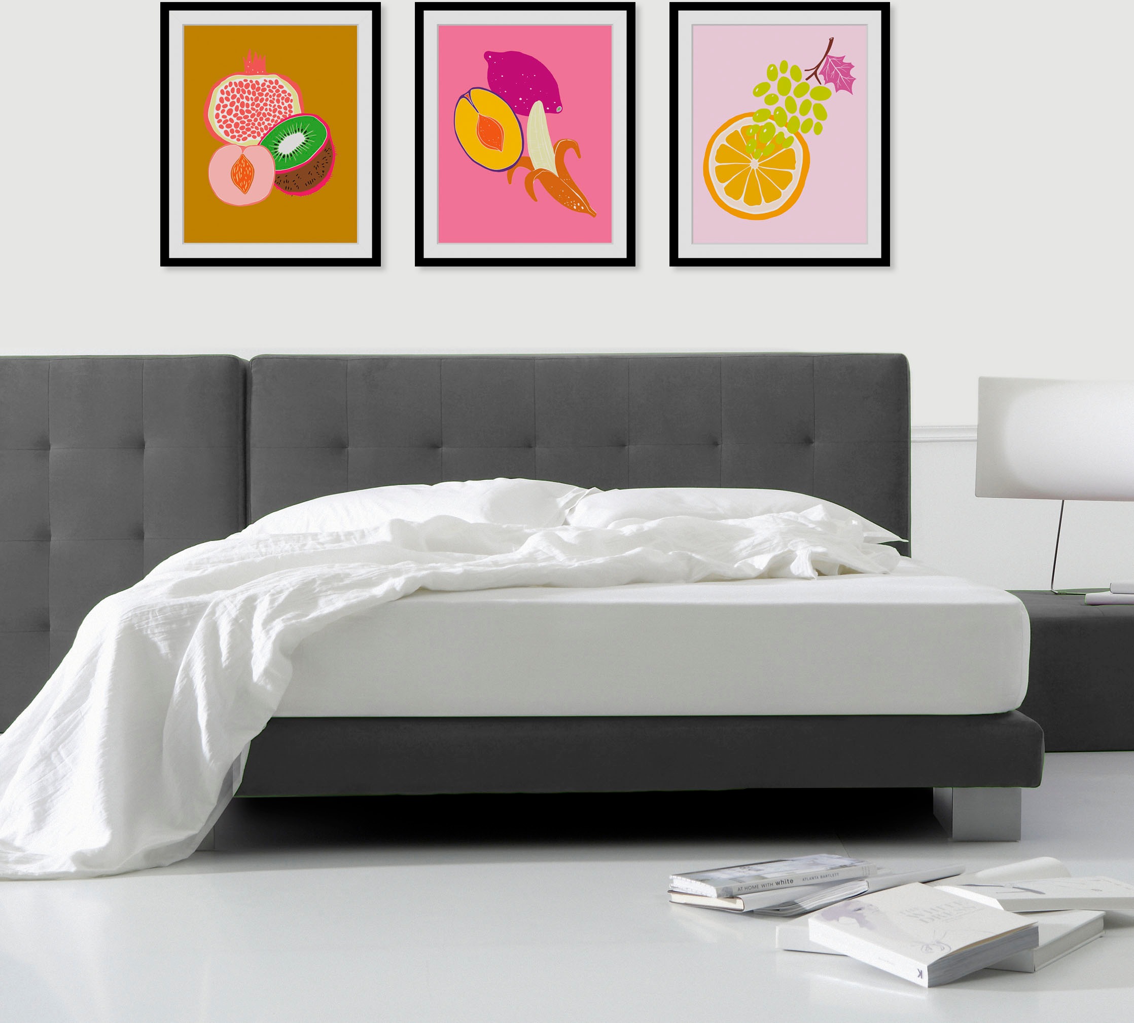 queence Bild »Conchita«, Obst-Obst Bilder-Lebensmittel-Essen-Kunst-Figuren, (1 St.), HD Premium Poster-Druck inkl. Holzrahmen