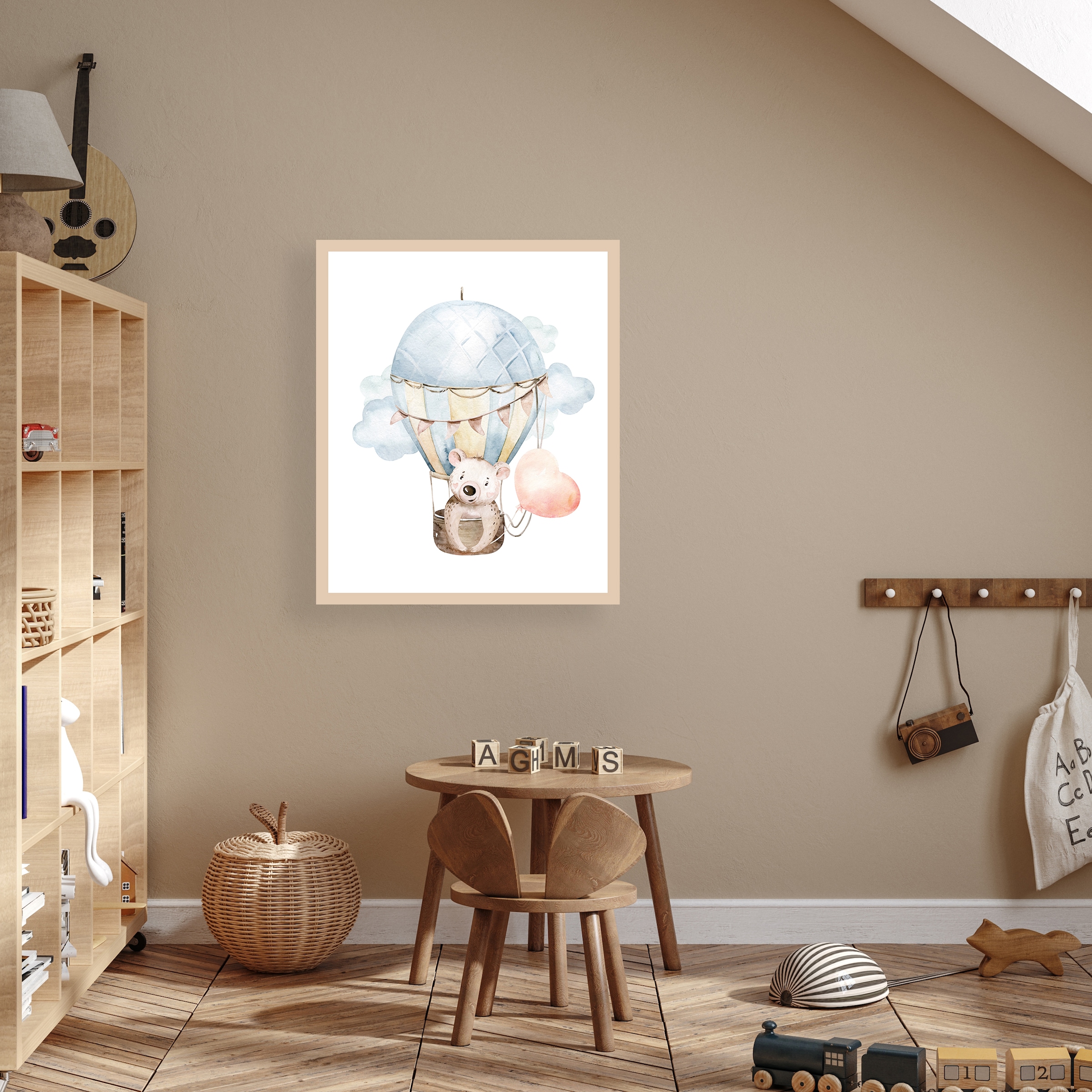 Lüttenhütt Bild mit Rahmen "oder Poster, Koala mit Herz im Heißluftballon", günstig online kaufen