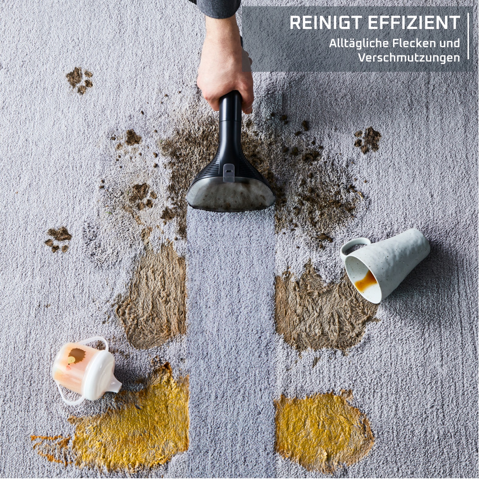 Rowenta Teppichreinigungsgerät »IN5020 Clean It«, (Set), tragbarerer Fleckenreiniger, beseitigt schnell und effizient Flecken