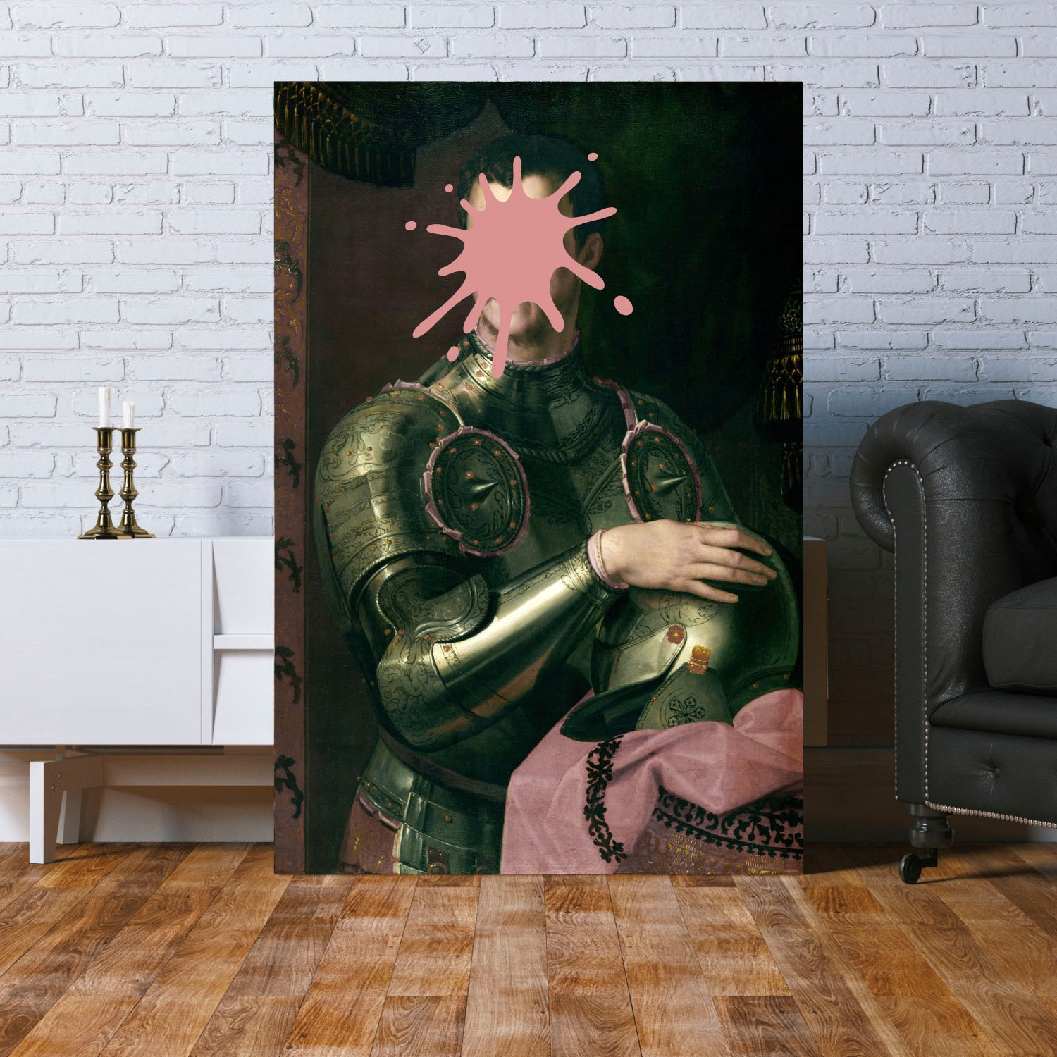 queence Acrylglasbild "Ritter mit Farbklecks", Kunst-Gemälde-Mann-Bilder vo günstig online kaufen