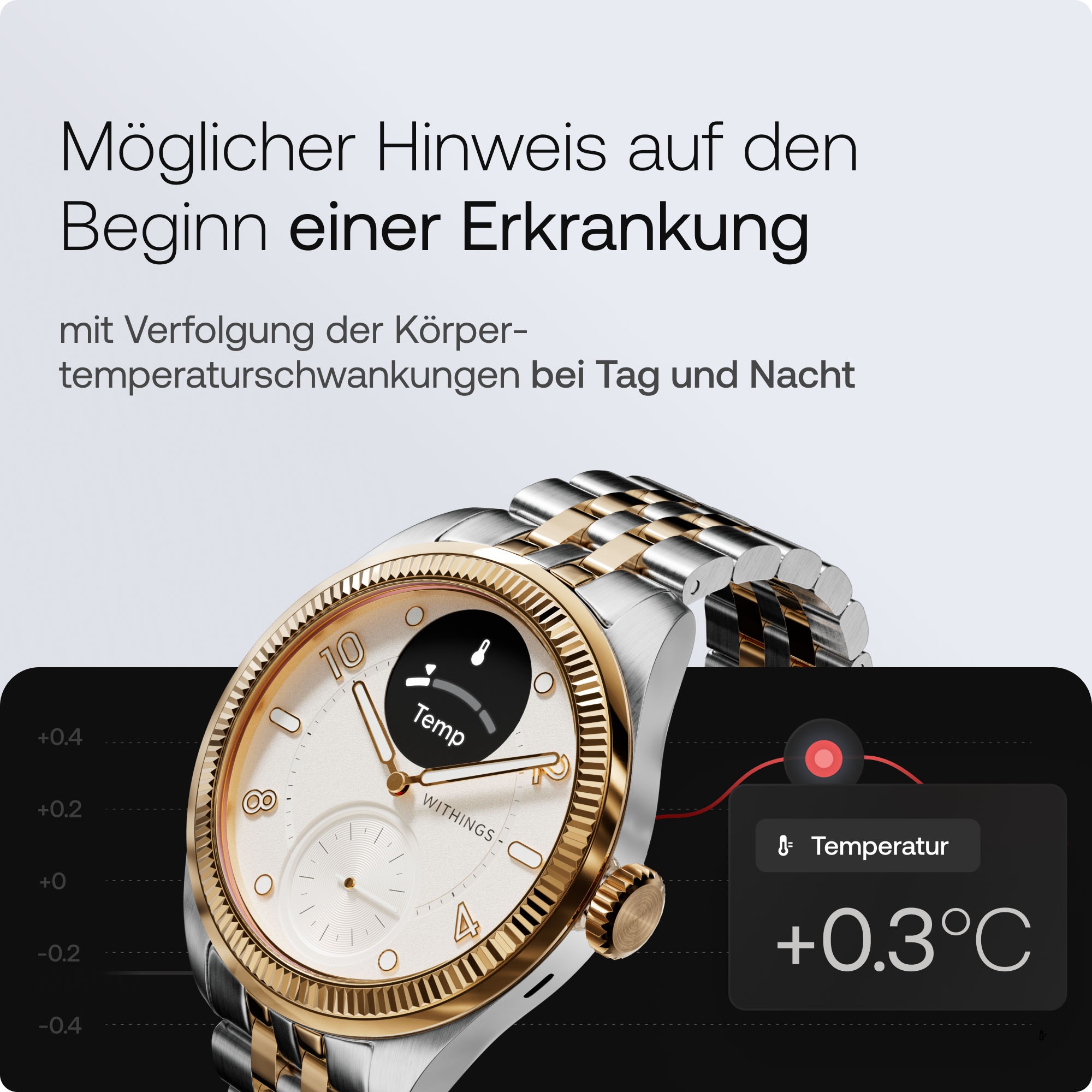Withings Smartwatch »ScanWatch Nova Brilliant Edition 39mm«, (1.6 cm / 0.63 Zoll),)