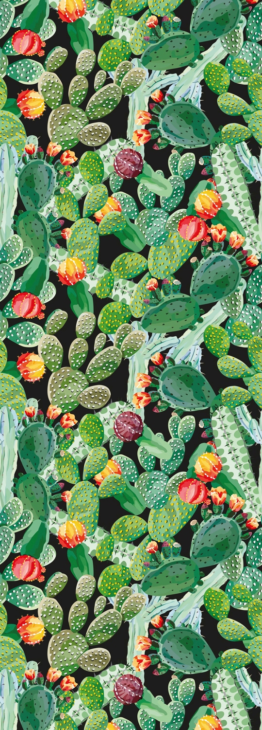queence Vinyltapete "Enni" Motiv bedruckt botanisch floral gemustert natürlich glatt 90x250cm, selbstklebend, kinderleichte Anbringung, Sticker