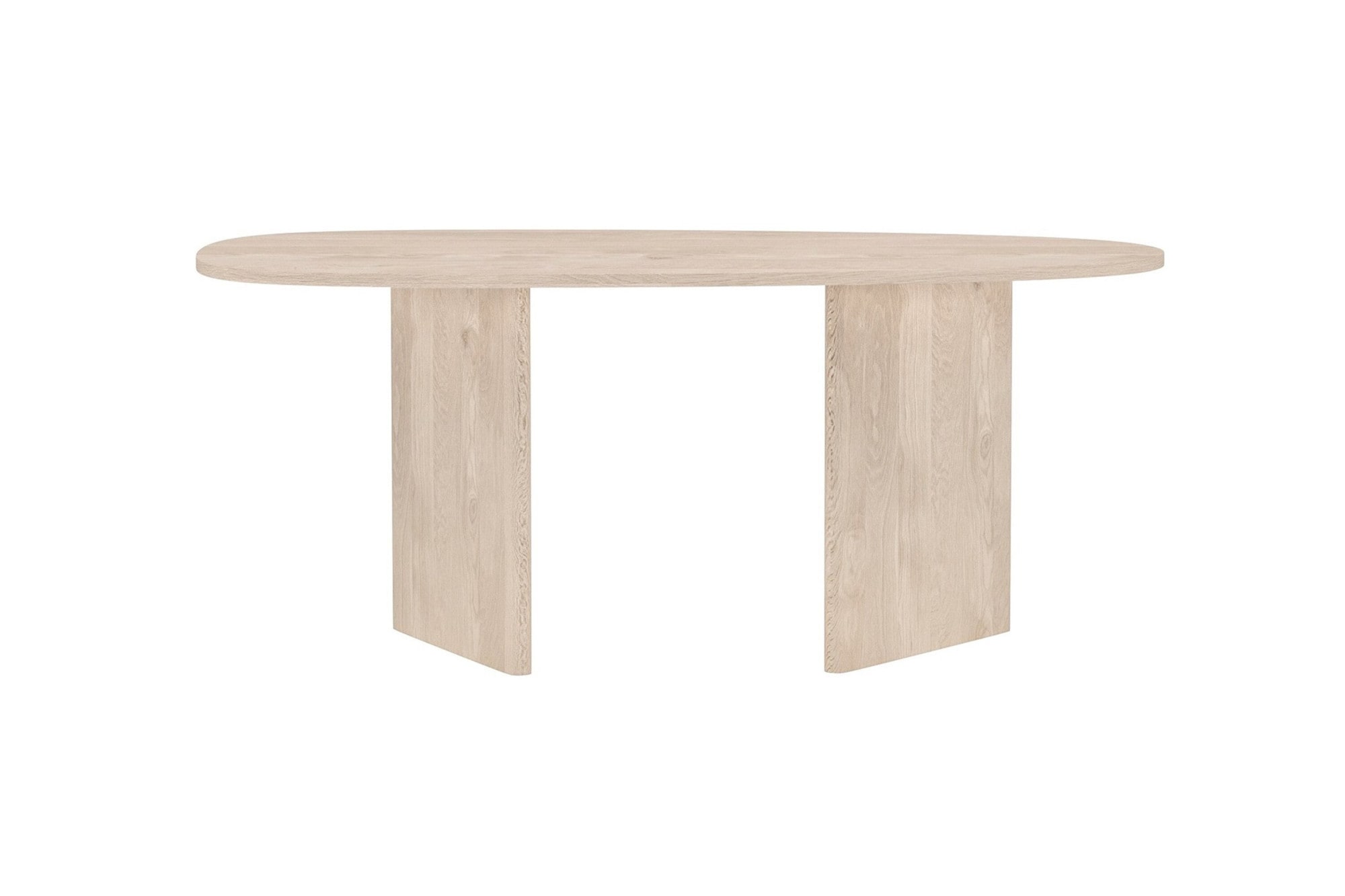 Venture Home Esstisch "Grönvik, ovaler Esstisch in warmer Naturoptik, 180 × 90 cm" Esszimmertisch, MDF, Papierlaminat, oval, geräumig, skandinavisch