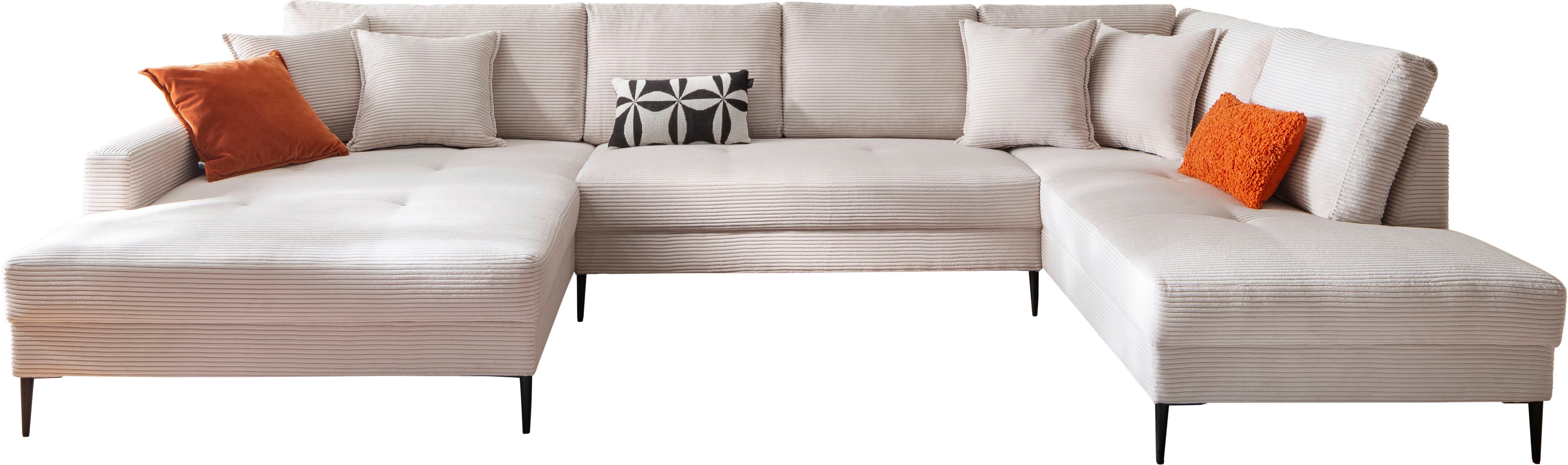 OTTO home Wohnlandschaft "Summer" U-Form, B: 360cm in Cord & Struktur