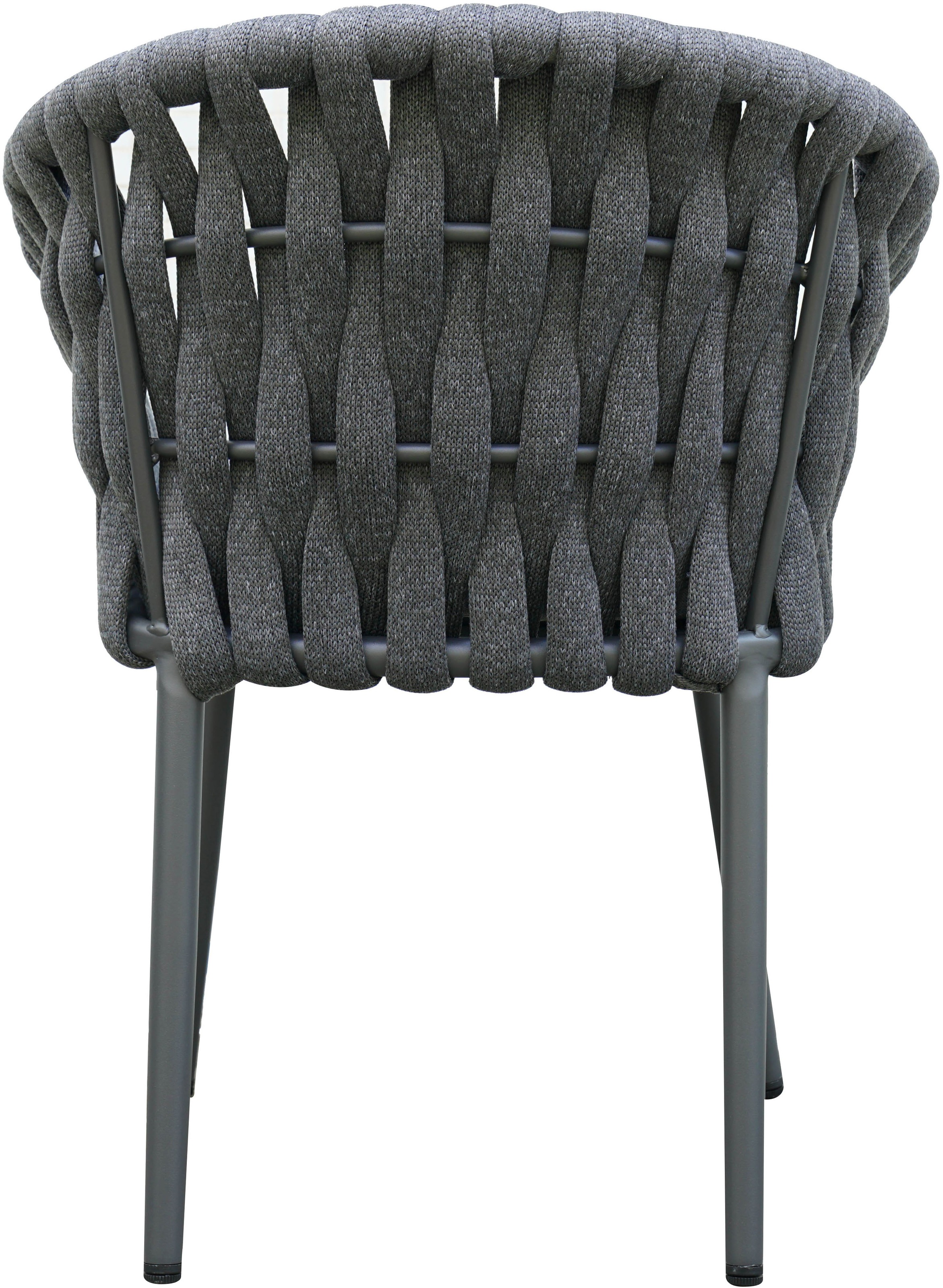 Destiny Gartensessel »MOLINO« Set, 2 Stk. tlg. anthrazit meliert, Polster grau