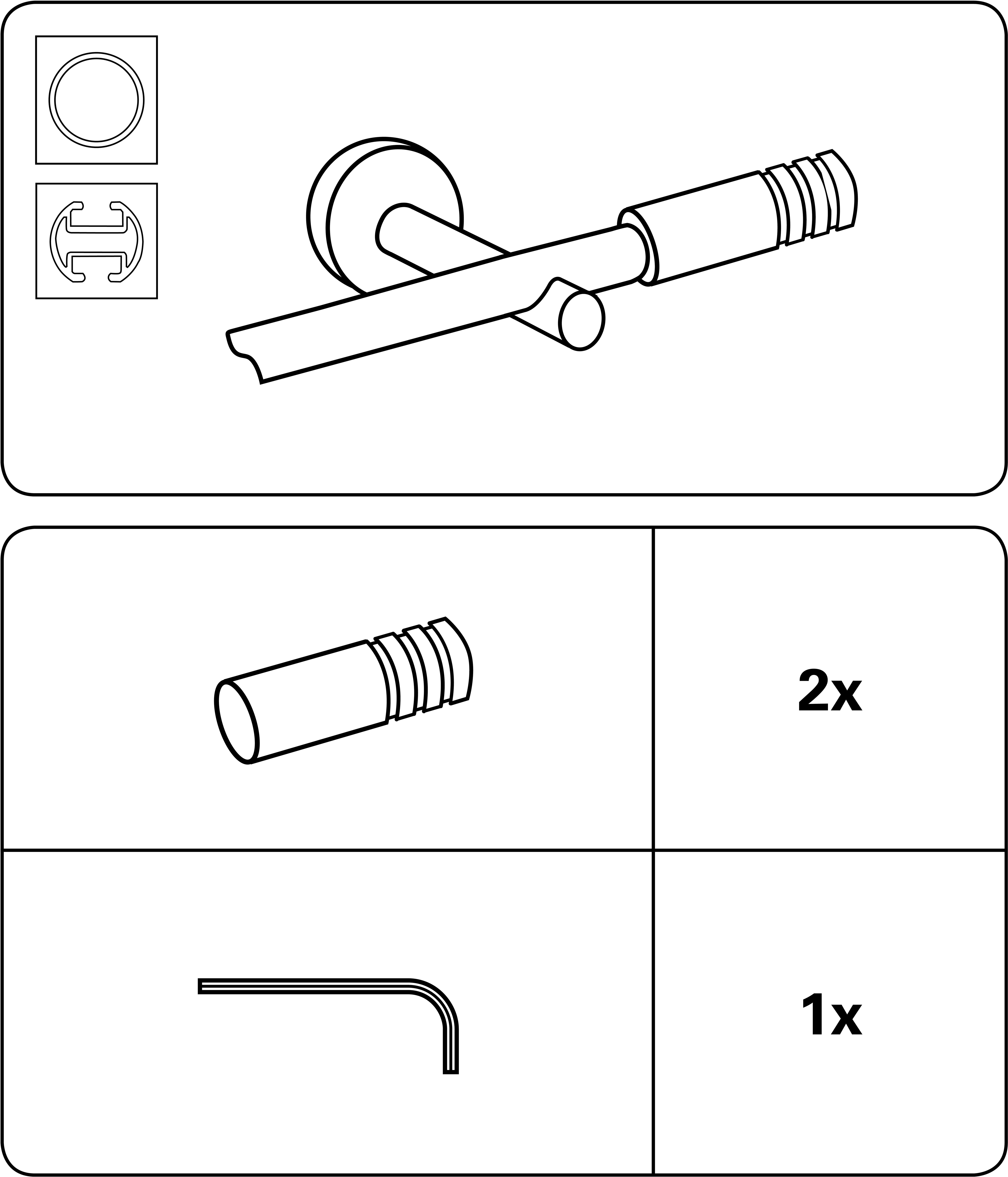 Thumbnail - GARDINIA Gardinenstangen-Endstück "Zylinder" Serie Gardinenstange Kira