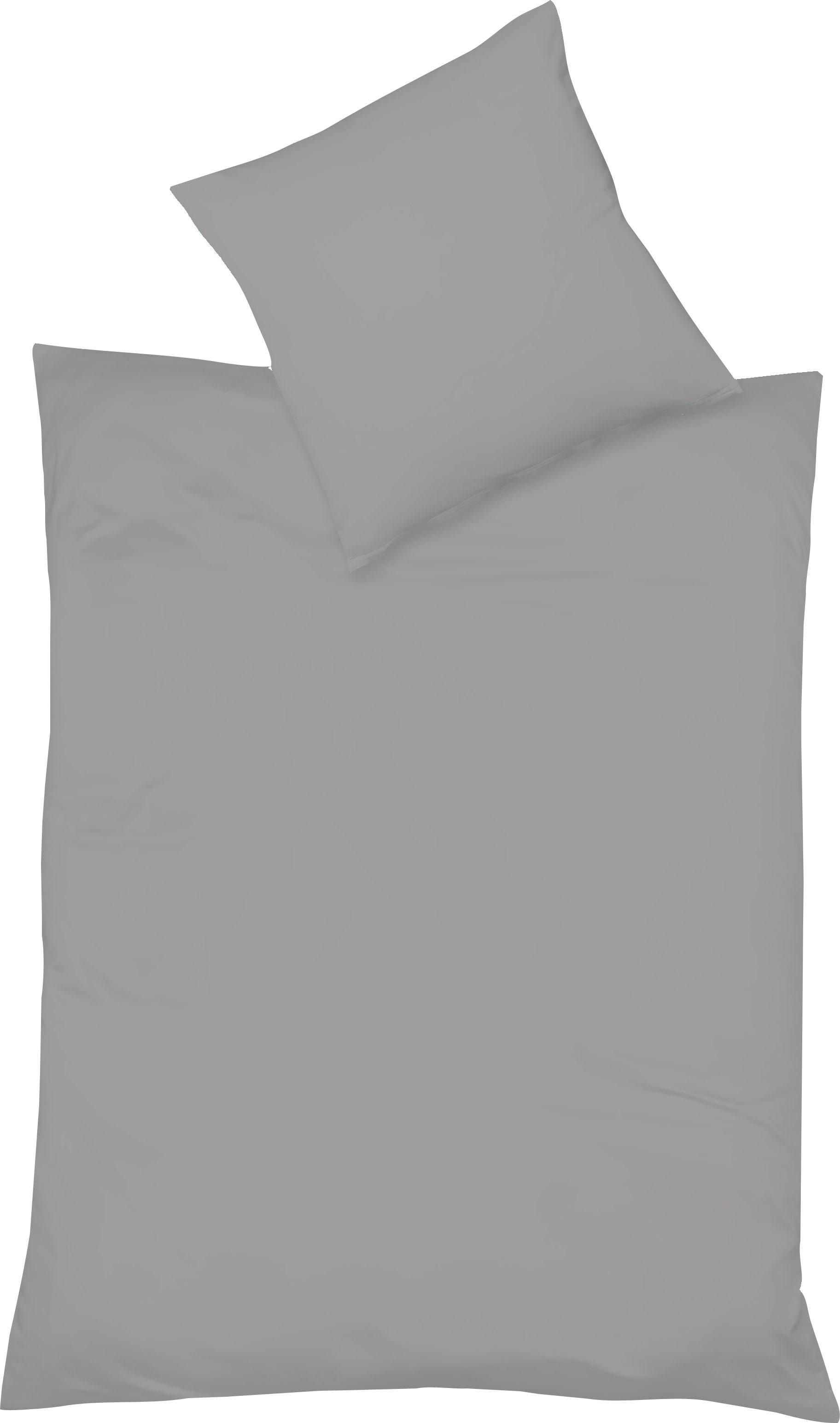 Bettwäsche FLEURESSE, grau, Mako-Satin, Obermaterial: 100% Baumwolle, Bettwäsche, "Colours in 135x200, 155x220 oder 200x200 cm", Bettwäsche aus 100%