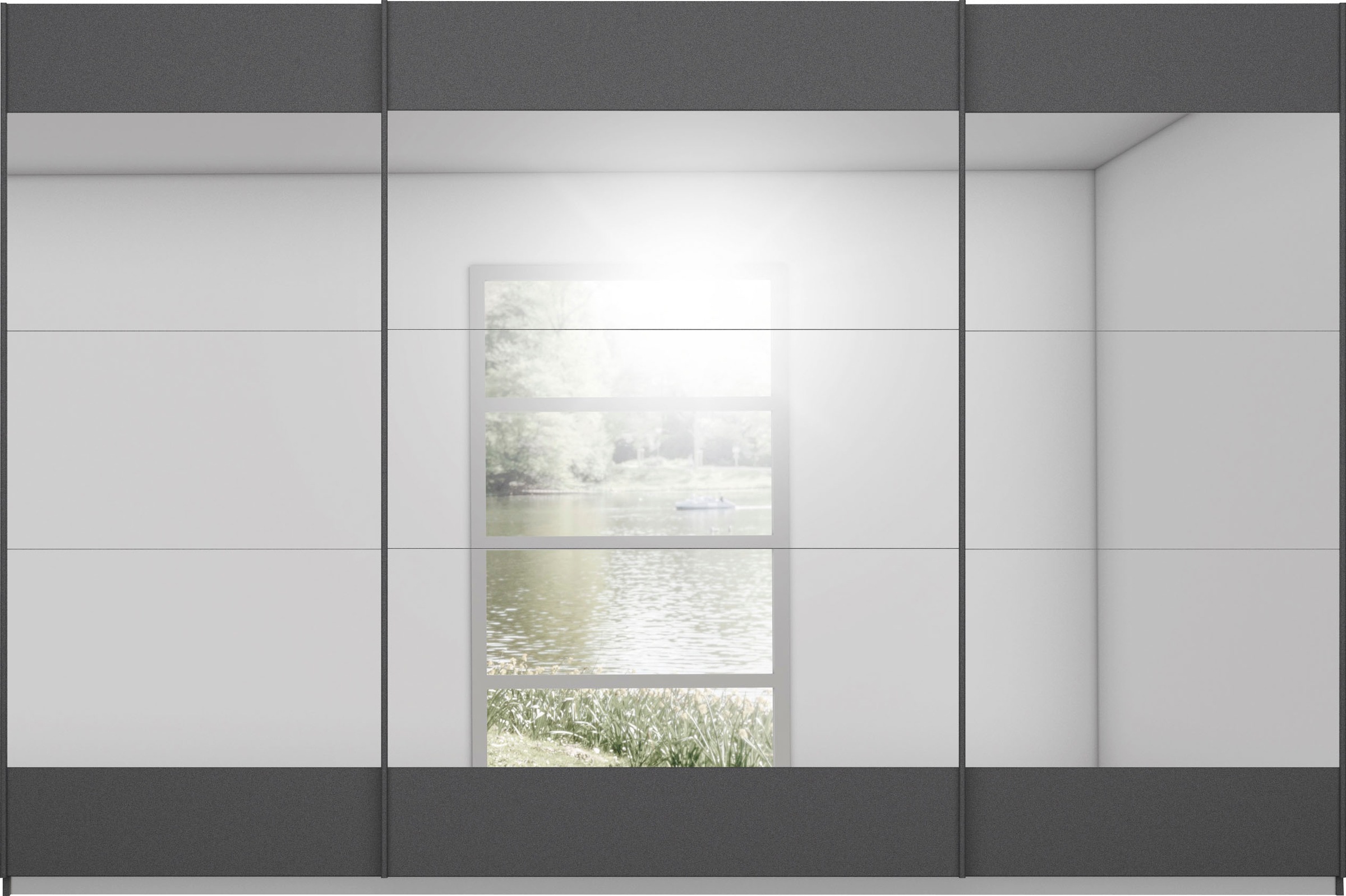 Thumbnail - rauch Schwebetürenschrank "Kleiderschrank Schrank Garderobe Wäscheschrank Ankleide MALIBU" in 5 Breiten, Höhe 210 cm, mi...