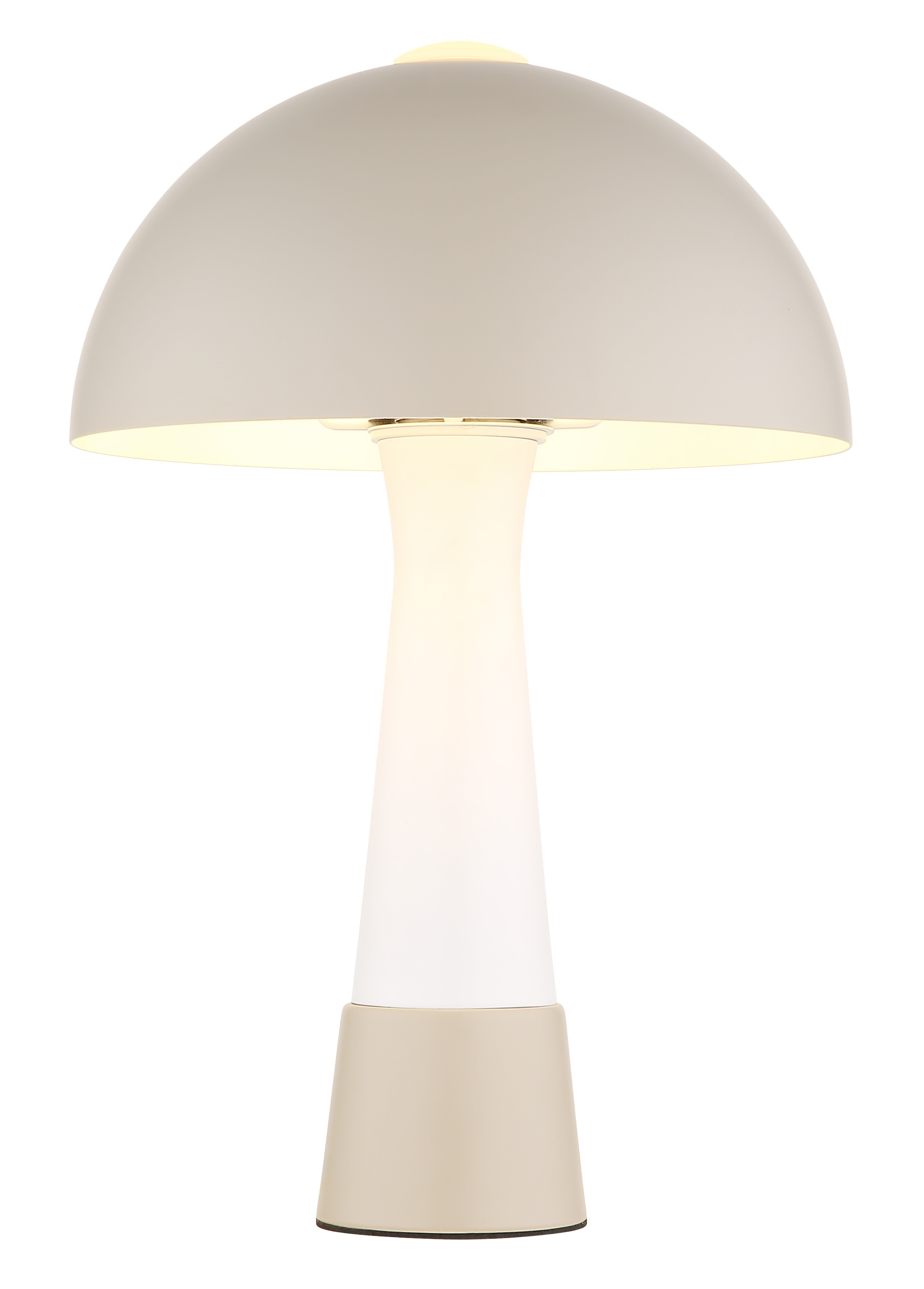 GLOBO LIGHTING Tischleuchte "MERLIN", Ø 25cm H: 36,5cm, 1 Stk.sandfarben matt, Wohnzimmer, Leuchten, Tischlampe mit Pilzschirm