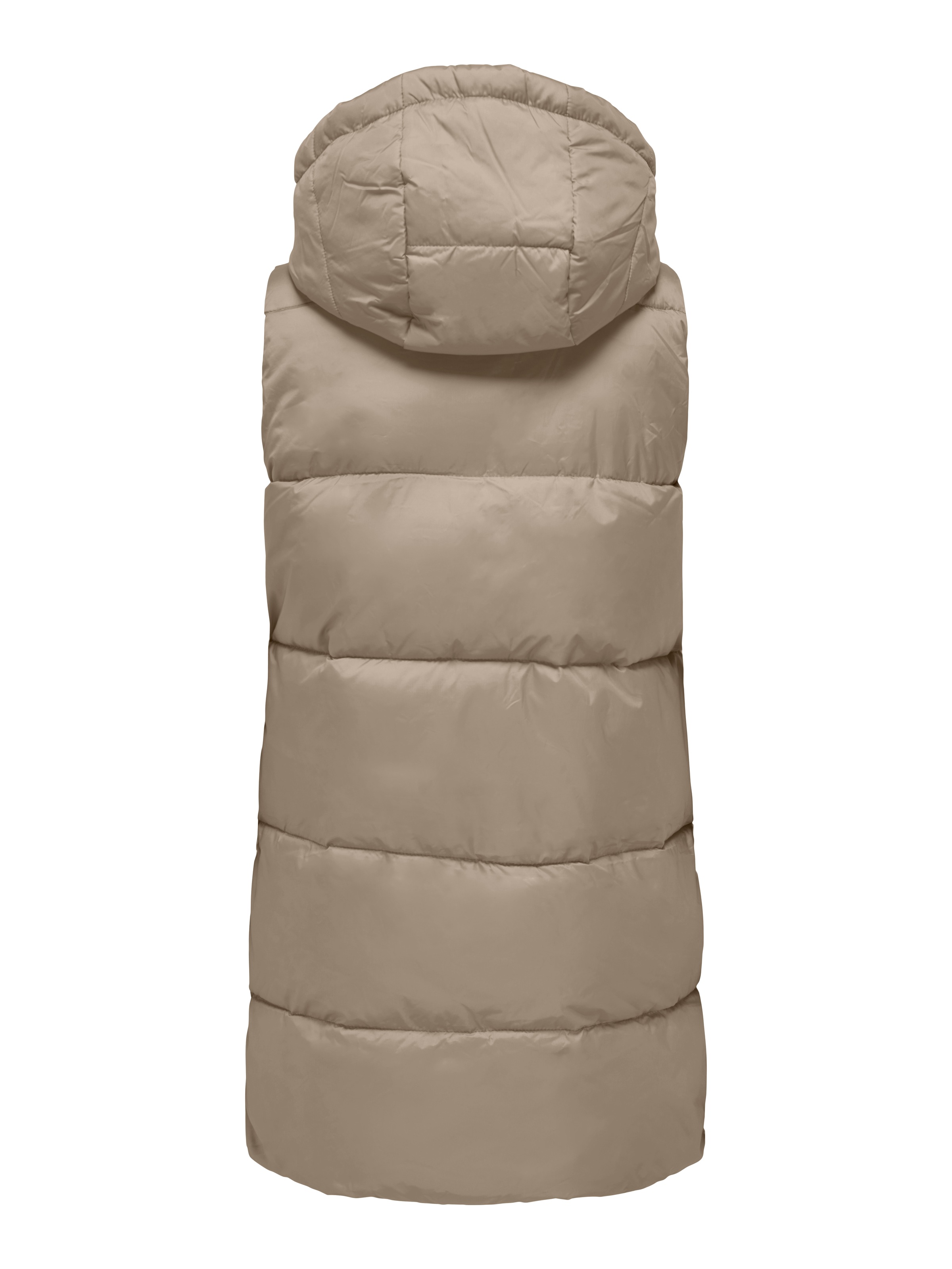 Thumbnail - ONLY Steppweste "ONLASTA – Lange Steppweste mit Kapuze für kalte Tage" regular fit, modisch, Web, Polyester, Kapuze