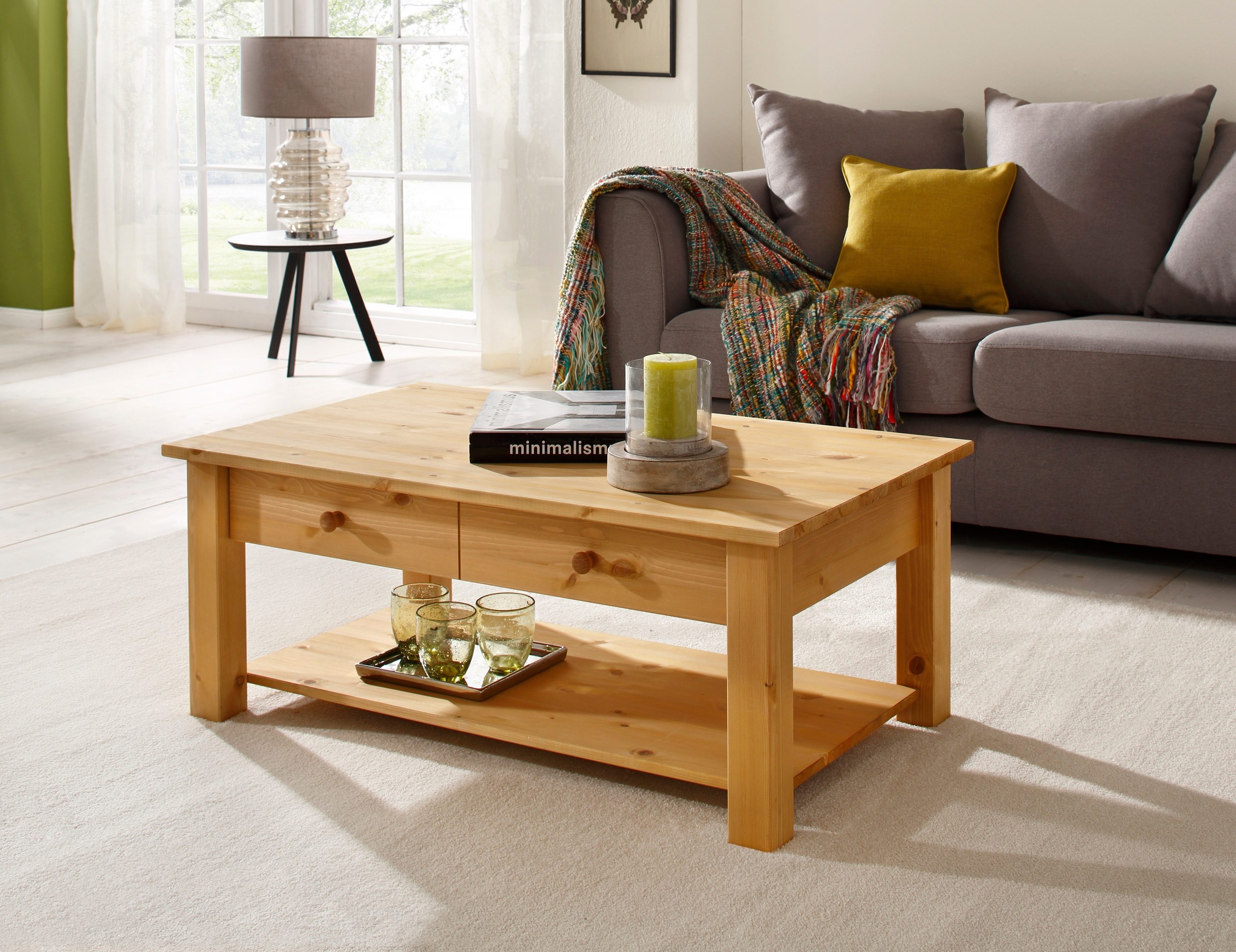 OTTO home Couchtisch "Chicago" Couchtisch, Sofatisch, OTTOs Choice, in zwei Größen, Landhausstil, zusätzlicher Stauraum