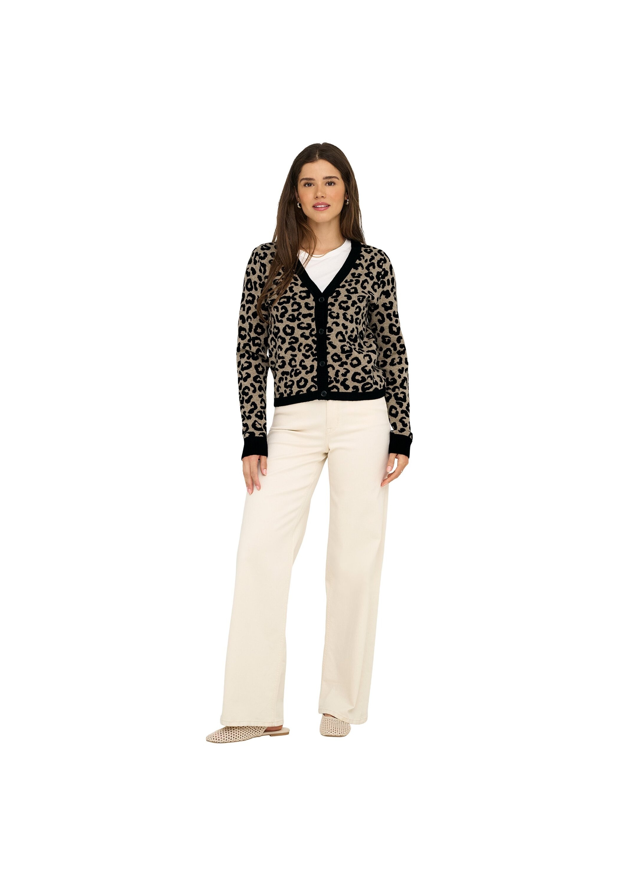 ONLY Sweatshirt »Strickjacke ONLLEO V-NECK CARDIGAN 1er Pack«, 1
